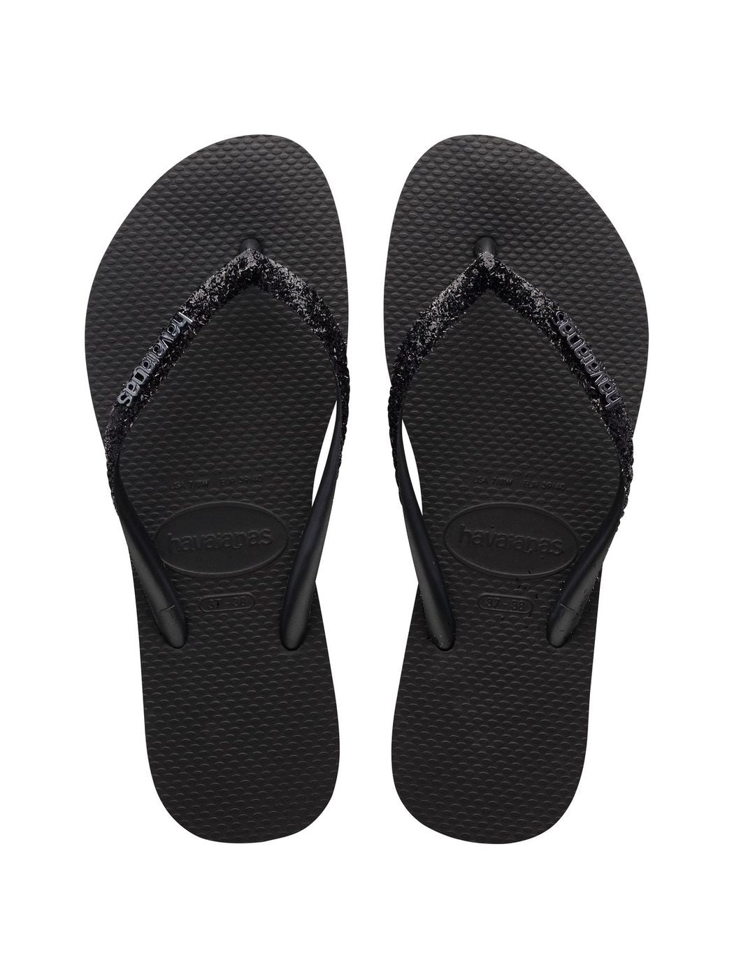 Havaianas tongs woman hav. Slim Glitter II 4146975.4057 noir