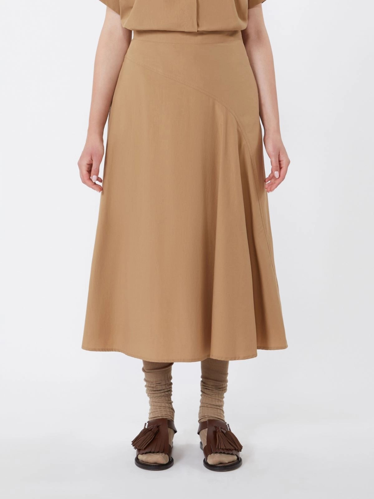 MAX MARA WEEKEND Gonna Donna WKDZATTERA 2615101042600 010 CUOIO gioboutiqueweb
