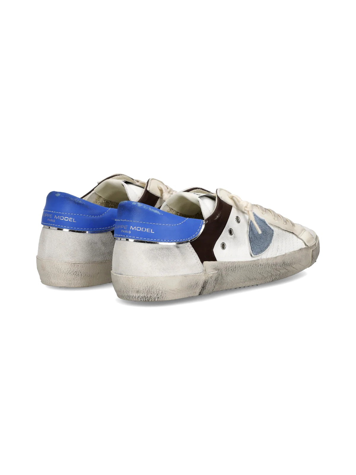 PHILIPPE MODEL Sneaker Uomo Prsx Low Man PRLU XP11 MIXAGE POP_BLANC BRUN BLUETTE