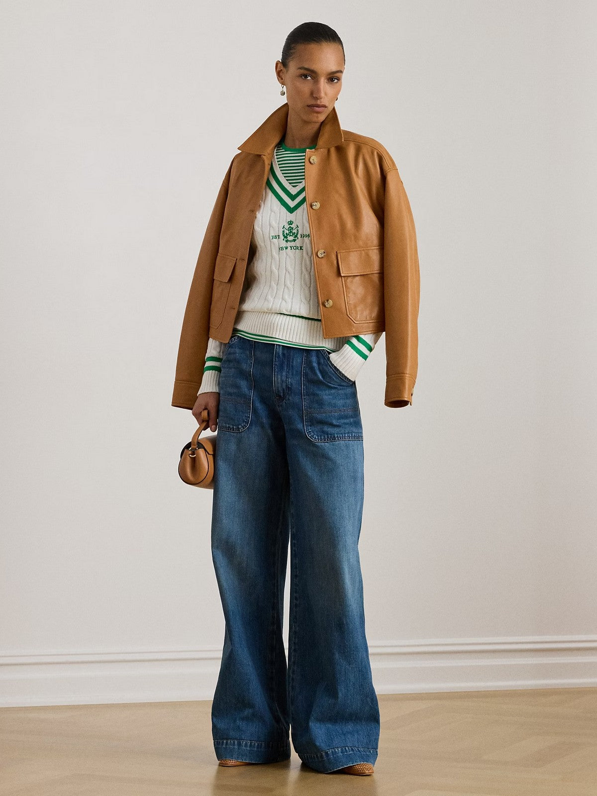 LAUREN RALPH LAUREN Jersey de Mujer MEREN-MANGA LARGA-PULLOVER 200P07026 001 BLANCO/STEM