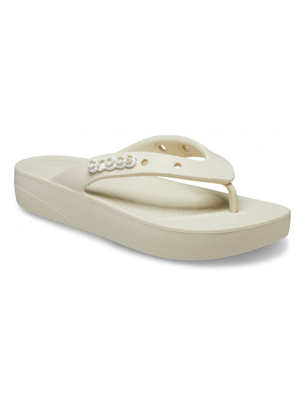 CROCS Tongs à plateforme classique pour femmes W 207714 2Y2 Beige