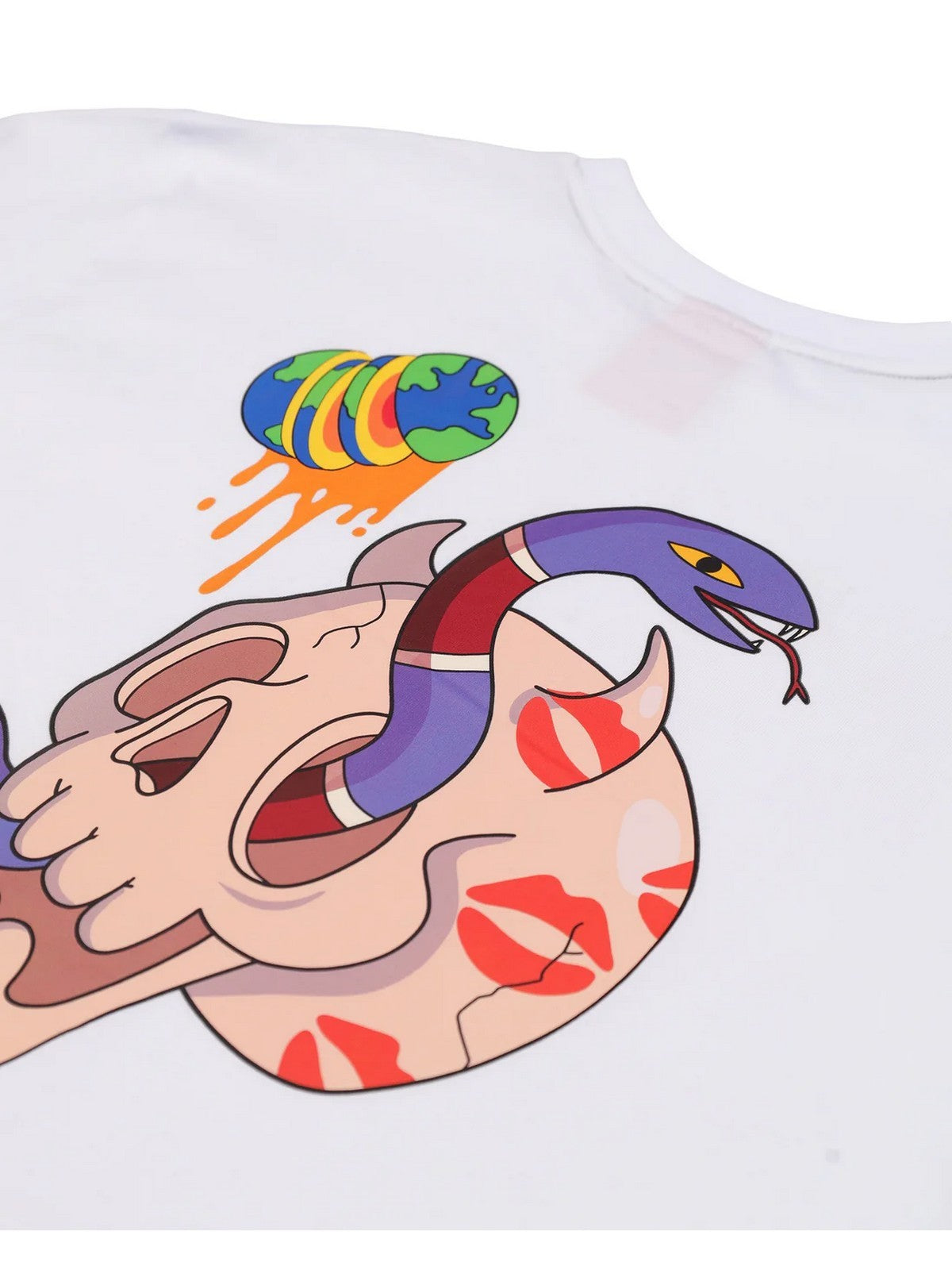 SPRAYGROUND T-shirt Uomo WTF SKULL VOER T-SHIRT SP861WHT WHITE