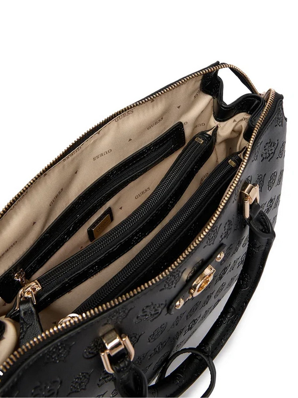 GUESS Borsa Donna DITA MULTI COMP SATCHEL HWPD76 02060 BLO BLACK LOGO