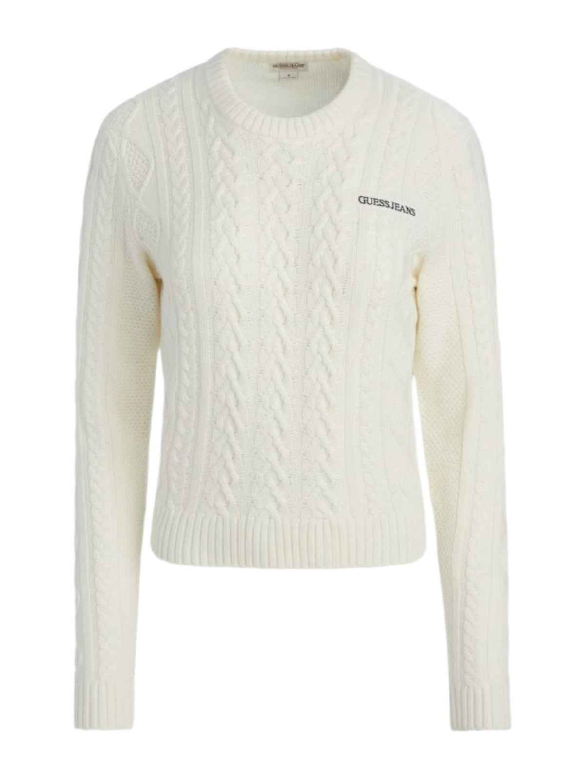 GUESS Maglione Donna GJ LS CN CABLE SWTR W4BR13 Z3HN2 G293 Bianco gioboutiqueweb