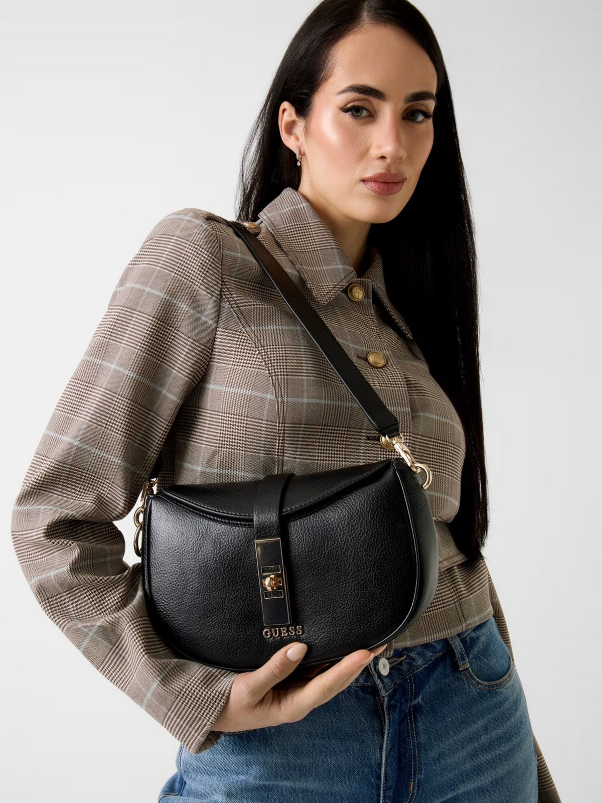 GUESS Borsa Donna BROOKE SHOULDER BAG HWBG98 97180 BLA BLACK