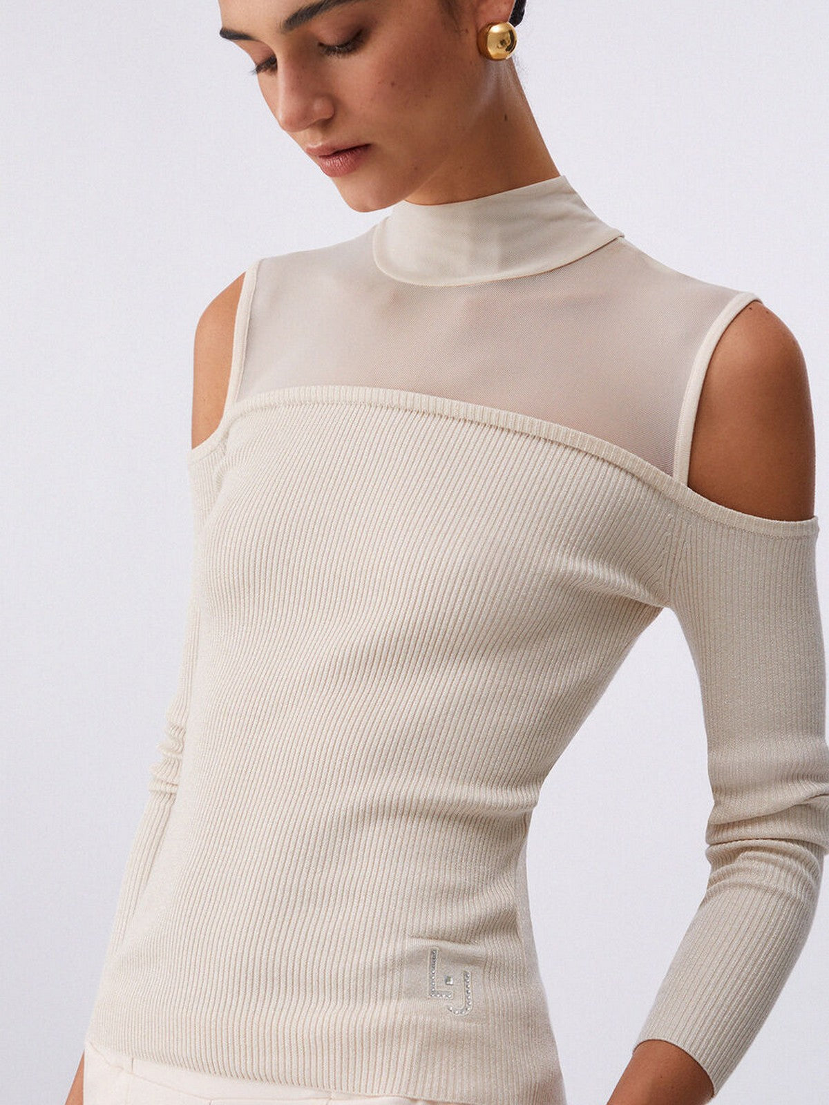 LIU JO SPORT Maglia Donna  TA6243MS49I A4378 Warm champagne lux