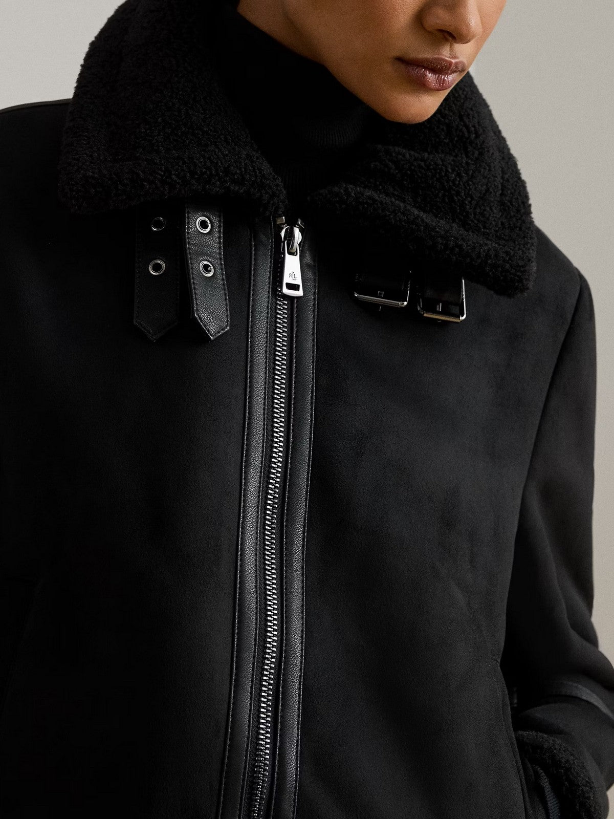 LAUREN RALPH LAUREN Cappotto Donna "FX SH SB 24""-UNLINED-COAT" 297P04122 001 BLACK