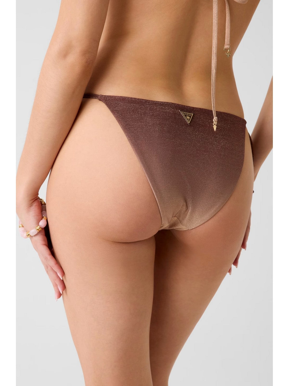 GUESS BEACHWEAR Costume da bagno Donna IRIS STRING BRIEF E6GO08 KF600 PMJQ BROWN SHADE AOP gioboutiqueweb