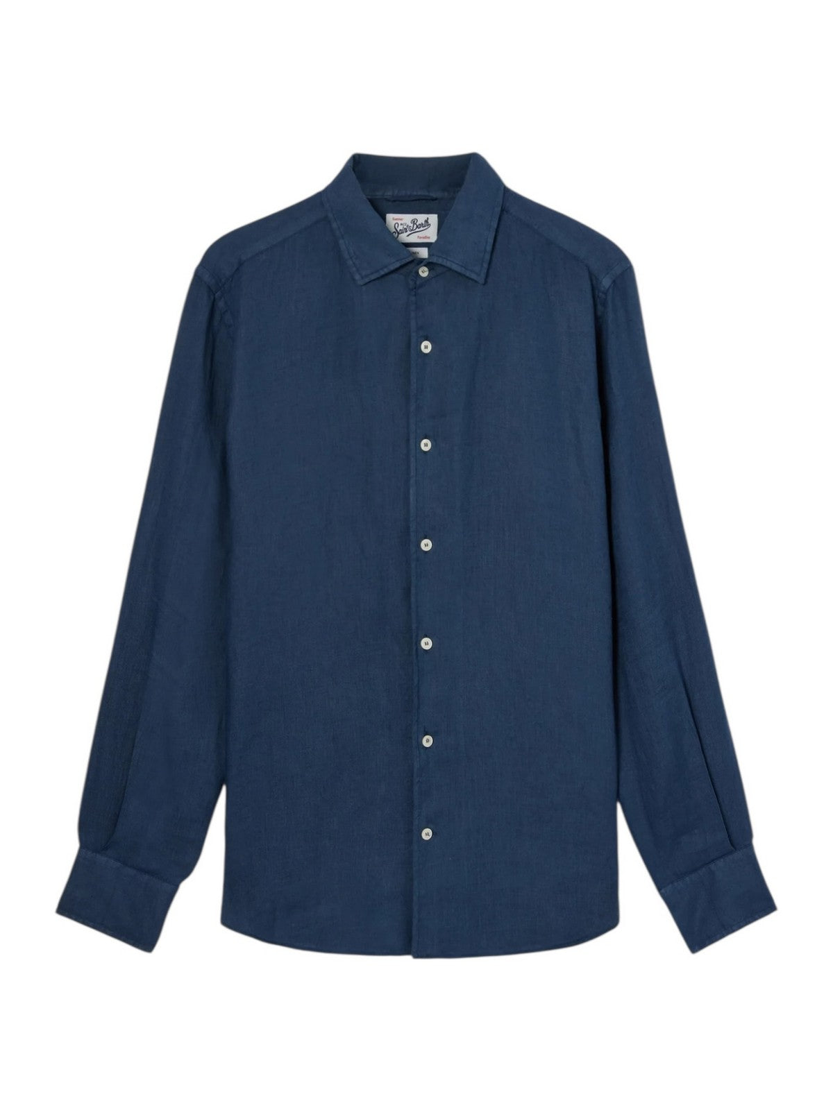 MC2 SAINT BARTH Camicia Uomo  RAPHAEL 00119L LINEN 61 BLUE NAVY