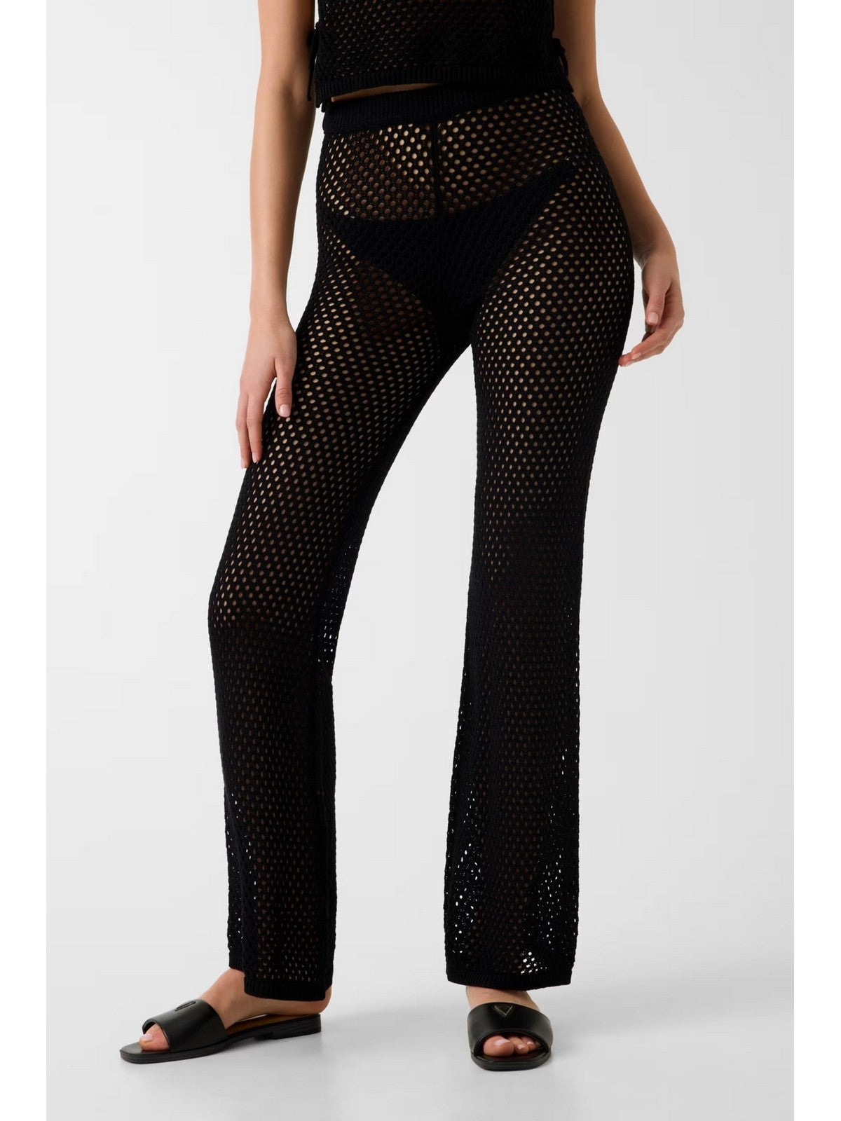 GUESS BEACHWEAR Pantalone Donna LUNA PANT SWRT E6GB05 Z5632 JBLK Jet Black A996