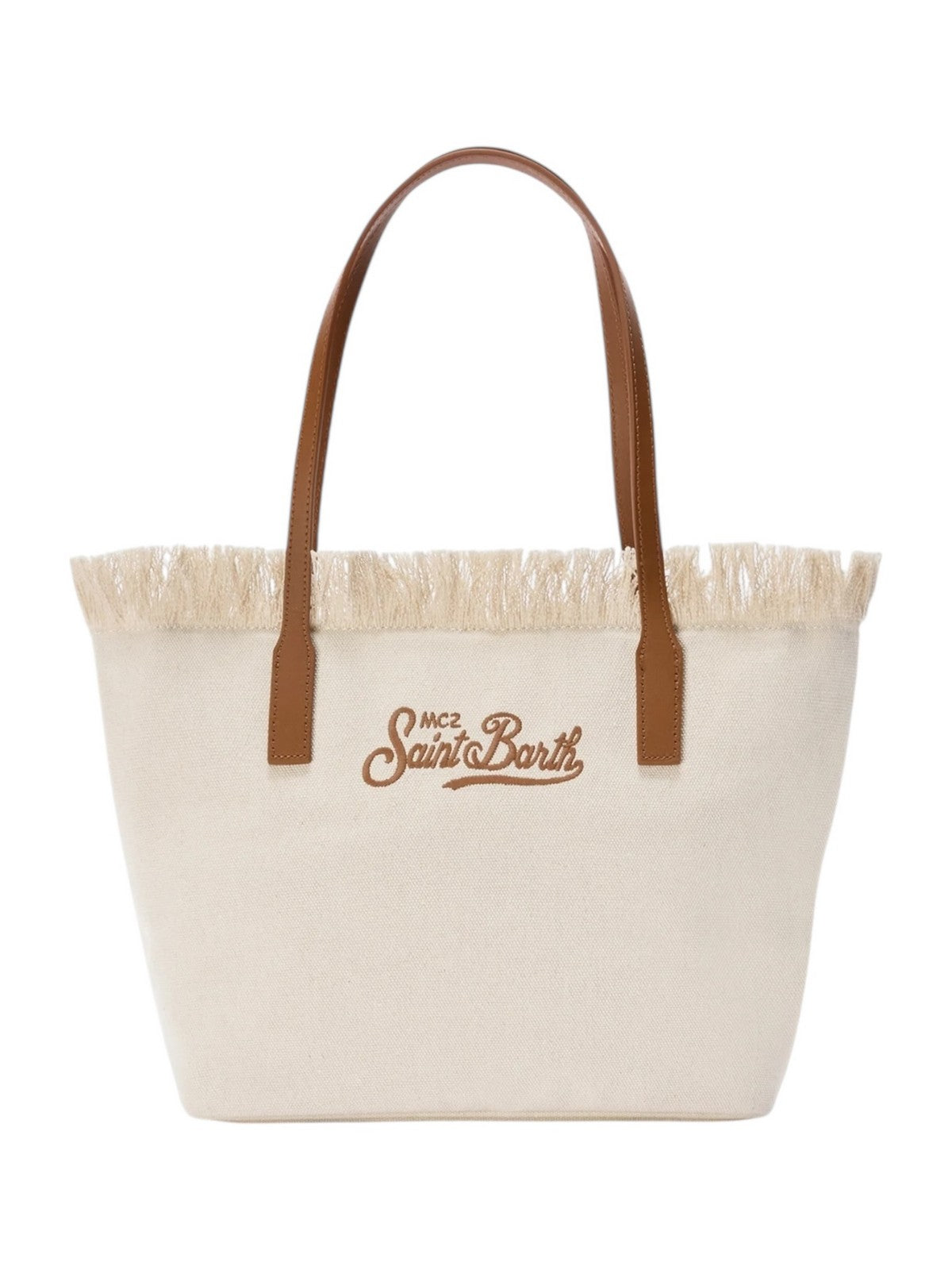 MC2 SAINT BARTH Borsa Donna  CITY BAG MID FRINGE 00302L BIANCO