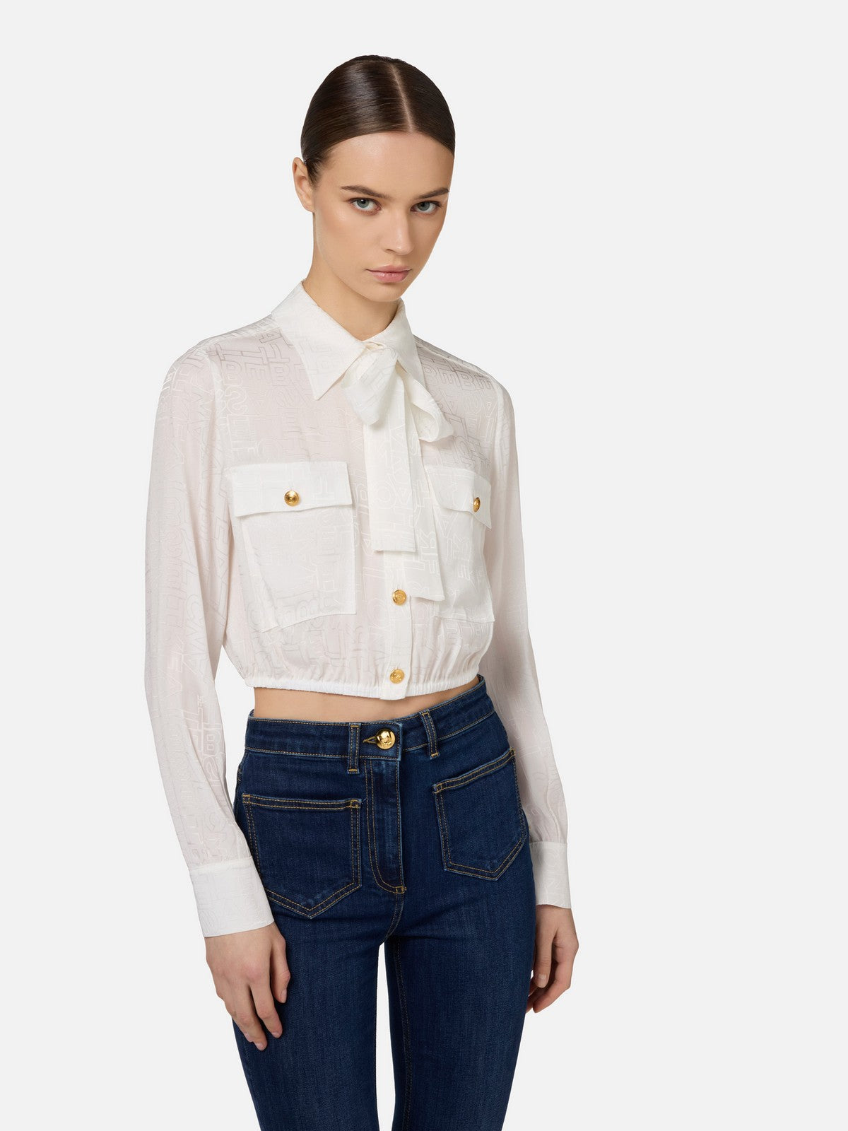 ELISABETTA FRANCHI Women's shirt Ca06146e2 360 ivory