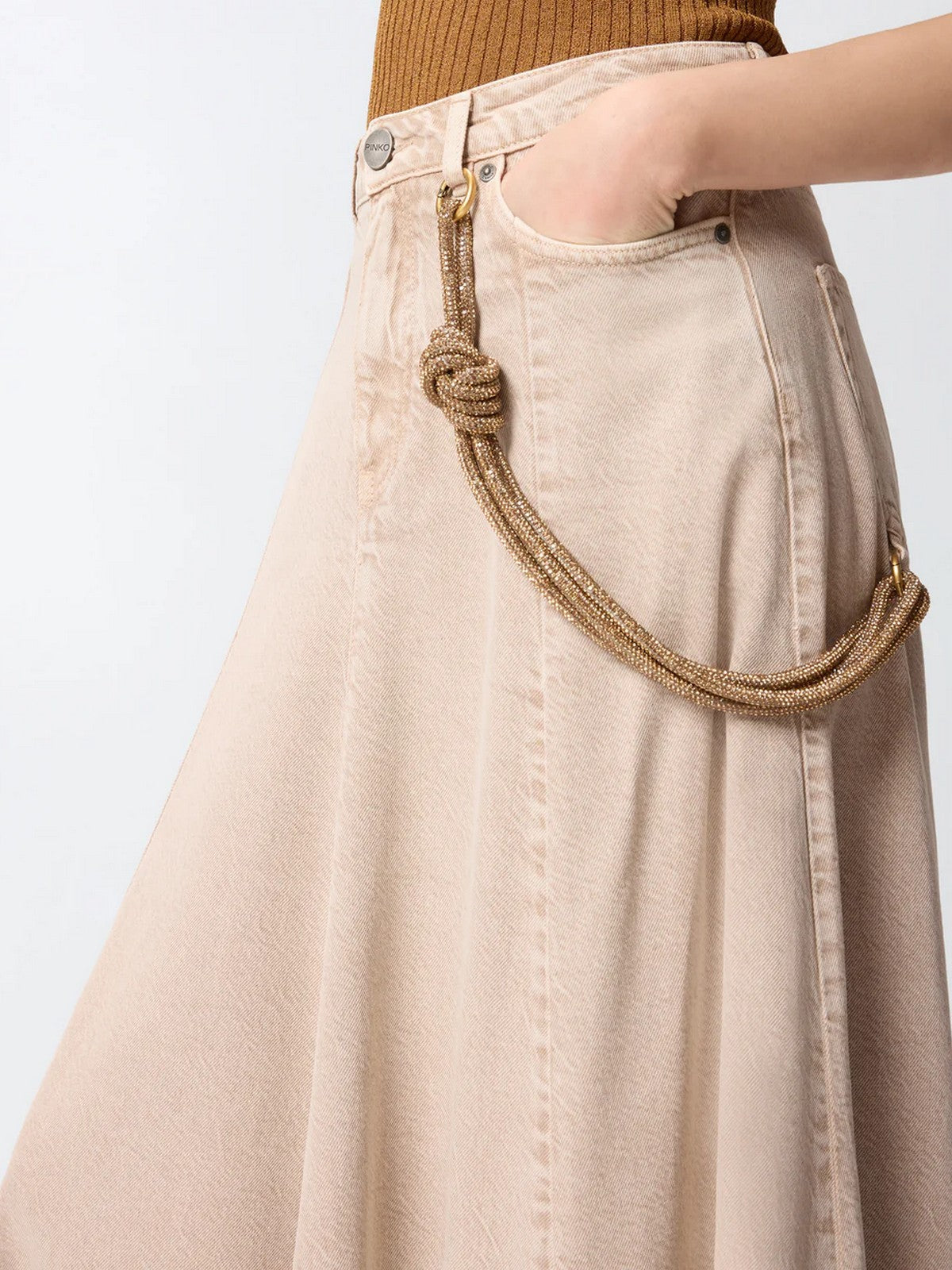 PINKO Gonna Donna HURGHADA GONNA 104647-A33R C88 BEIGE-MACROCISTIDE