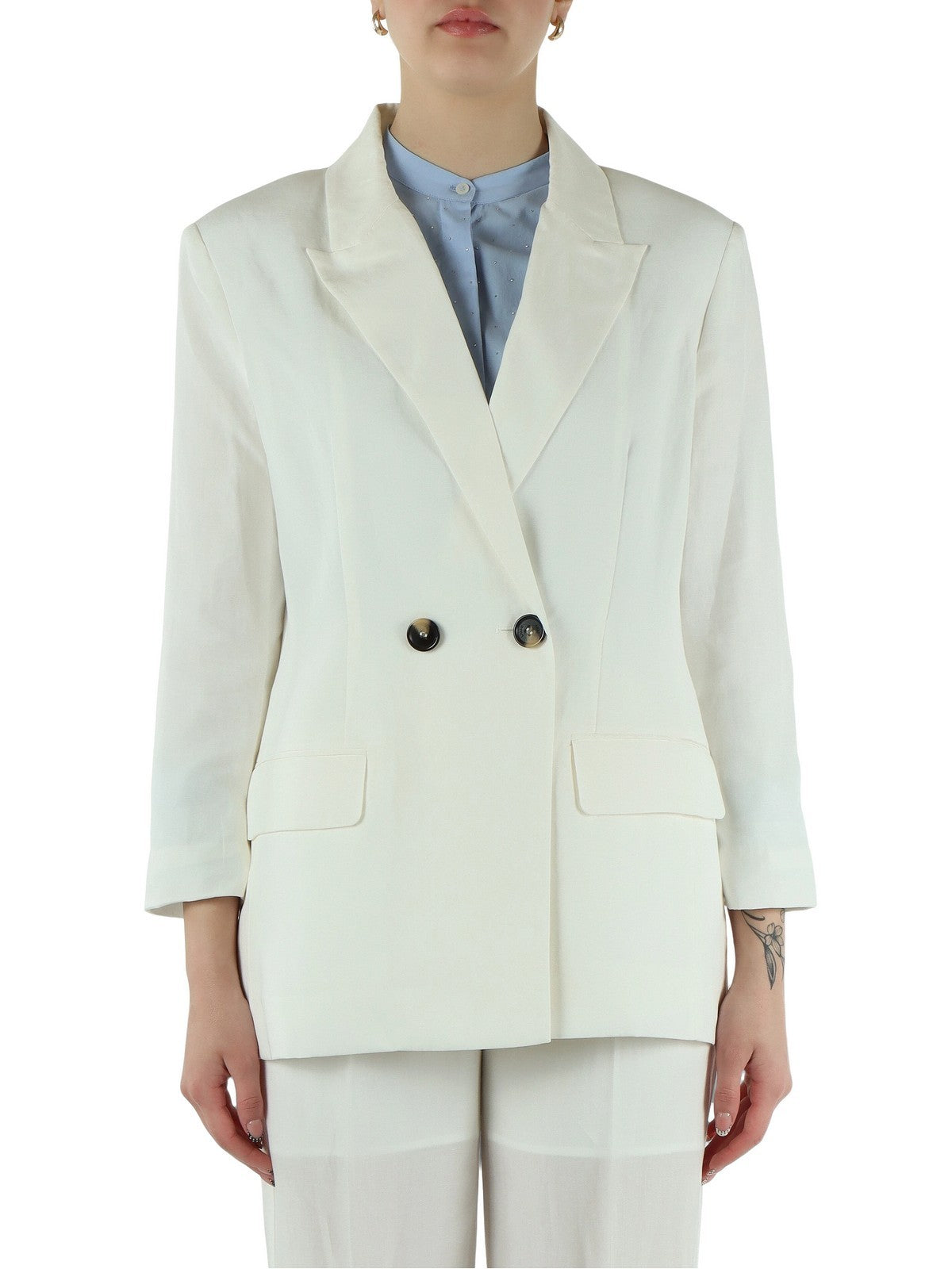 LIU JO WHITE Giacca Donna  WA6436T4818 10701 BIANCO LANA