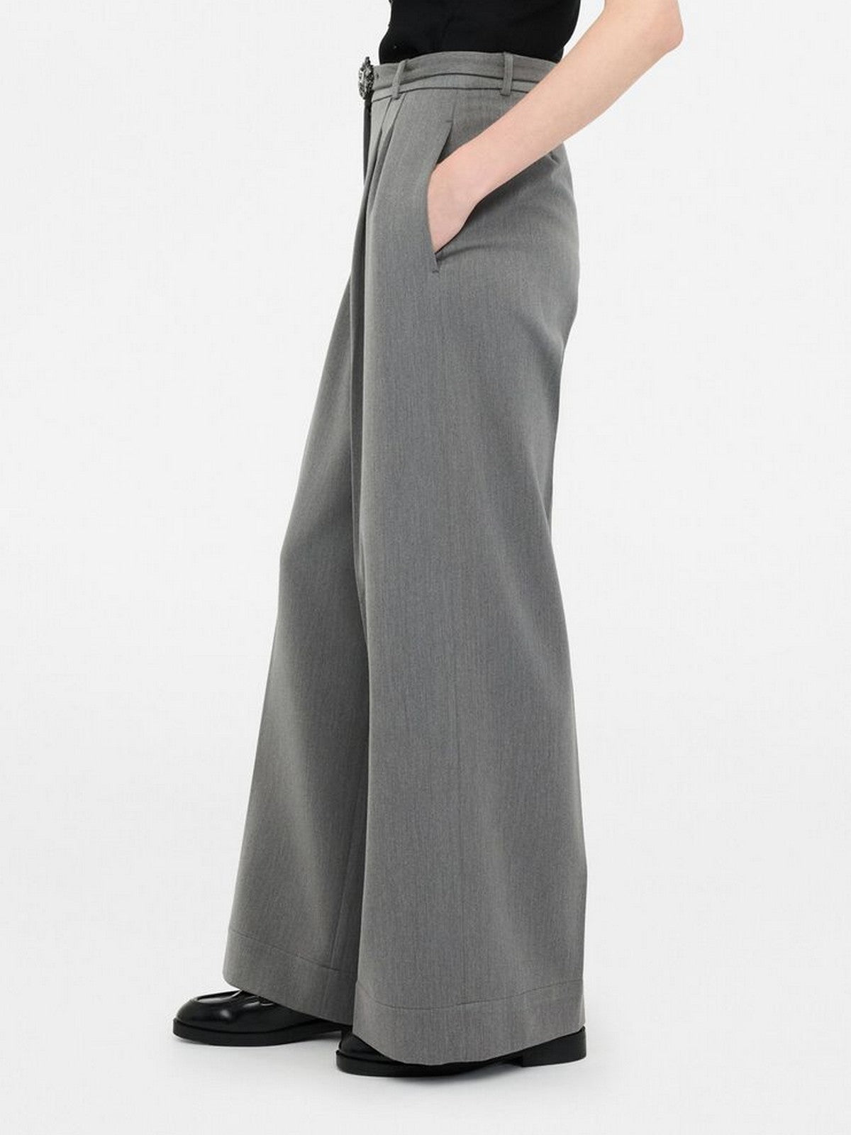 LIU JO WHITE Pantalone Donna  MF5269TS224 84006 Grey chic