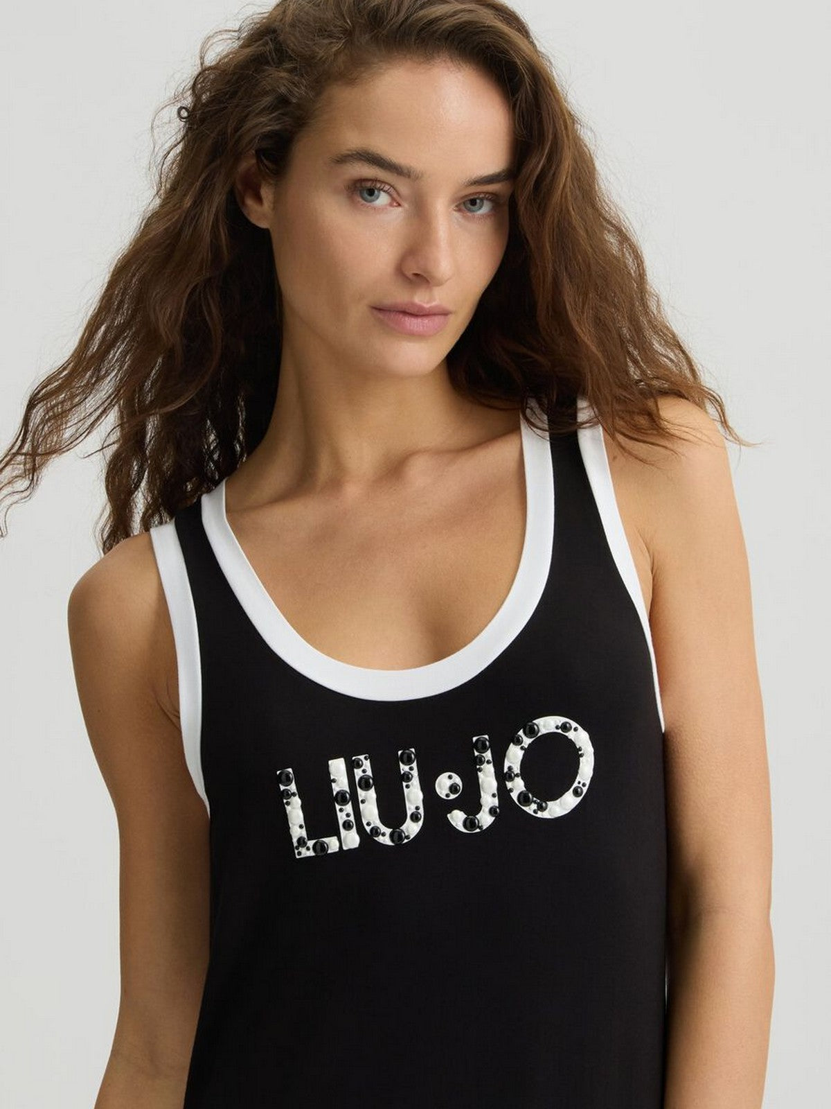 LIU JO BEACHWEAR Abito Donna  VA5134JS360 09096 NERO/BIANCO gioboutiqueweb