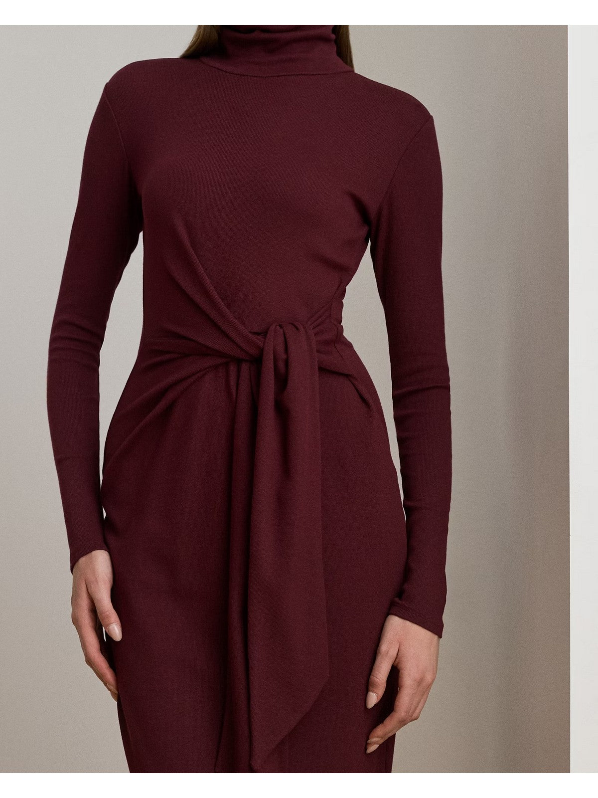 LAUREN RALPH LAUREN Abito Donna VAUREEN-LONG SLEEVE-DAY DRESS 200980028 006 DARK GARNET