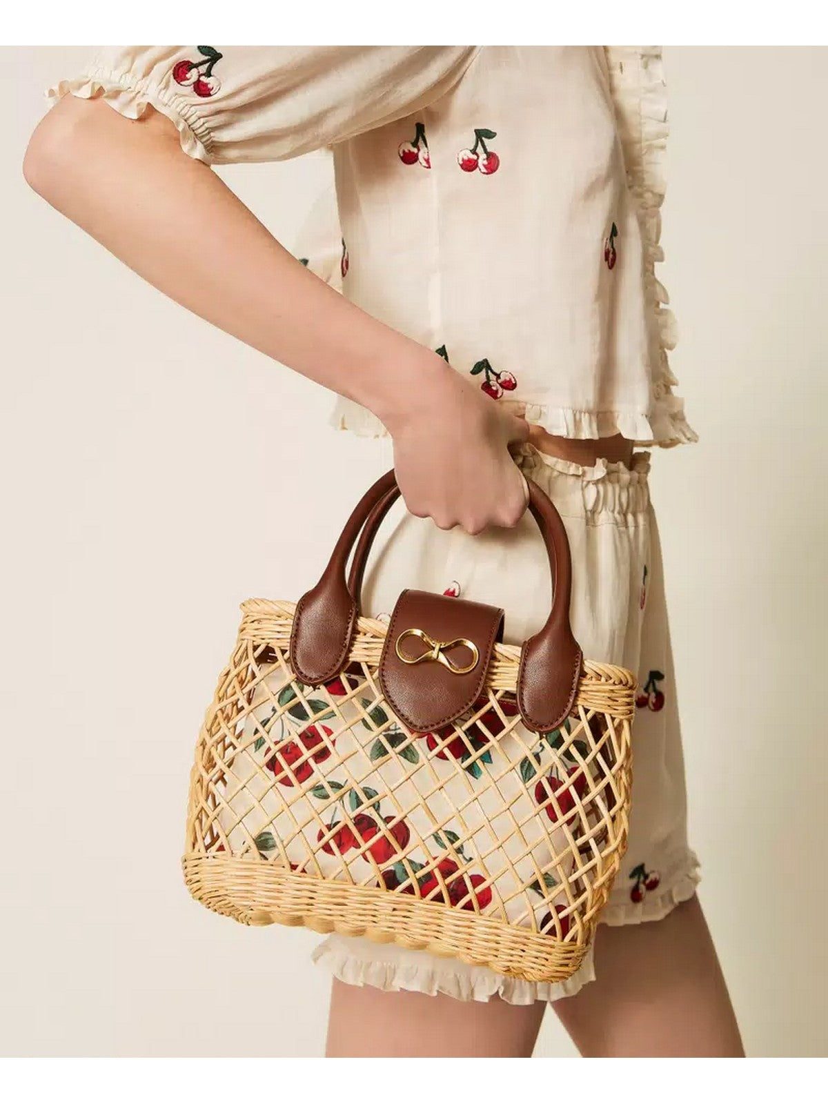 TWINSET Borsa Donna  261TD8252 11617 BIC.PAGLIA/CUOIO