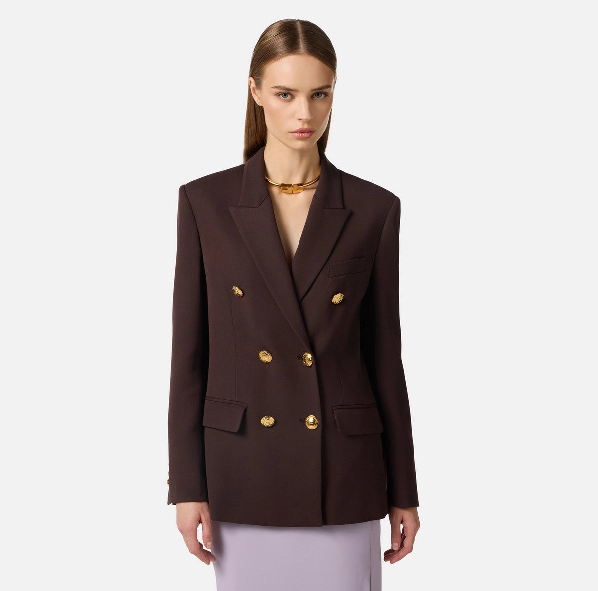 ELISABETTA FRANCHI Giacca Donna  GI20061E2 644 CACAO