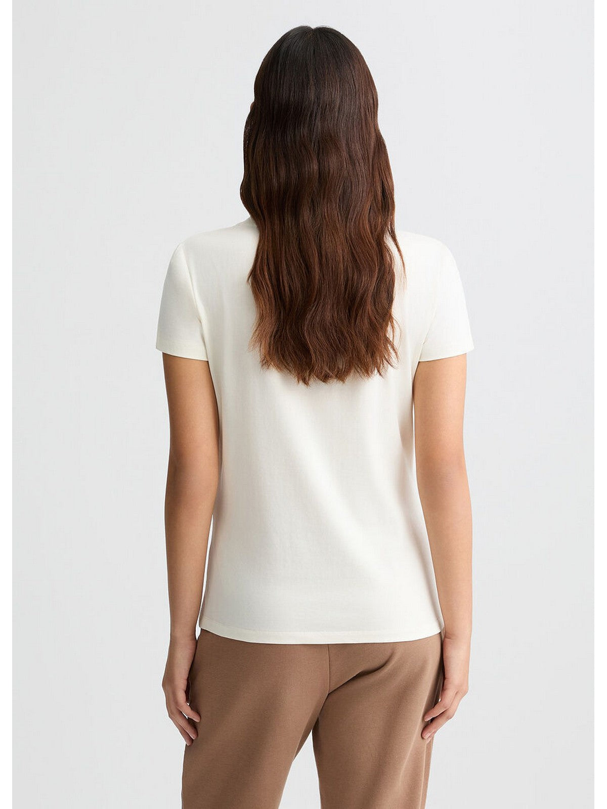 LIU JO SPORT T-shirt Donna  TA5173JS003 M9294 White milk/monogram gioboutiqueweb