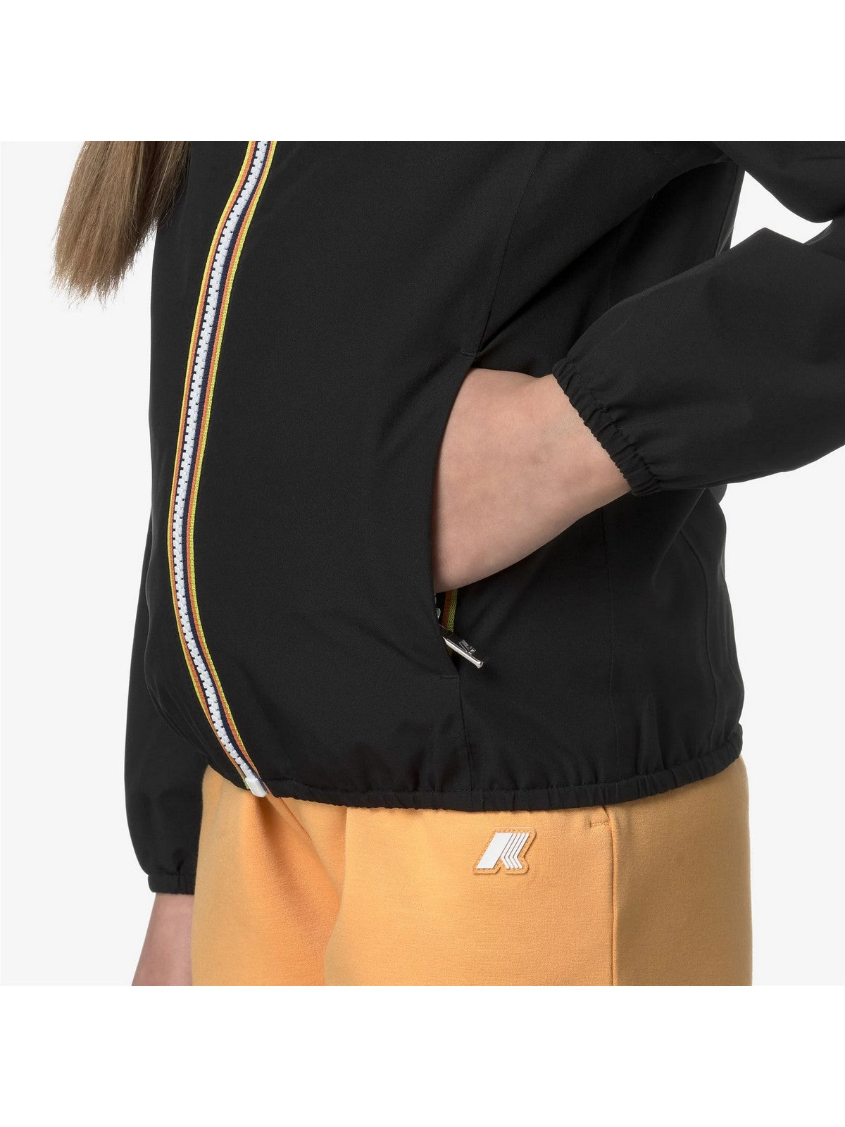 K-WAY KIDS Giubbino Bambine e ragazze P. LILY STRETCH POLY JERSEY K2148NW USY BLACK PURE
