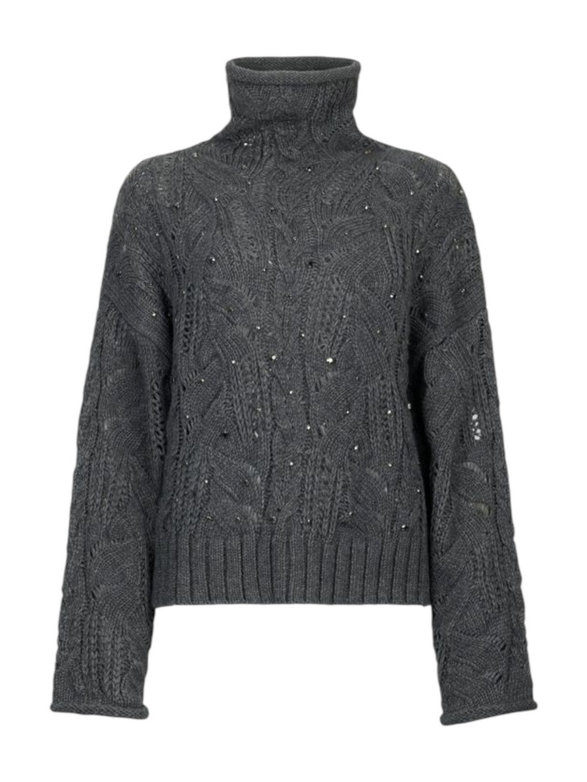 LIU JO WHITE Maglione dolcevita Donna  MF5451MA37R 02050 GRIGIO MD.MELANGE