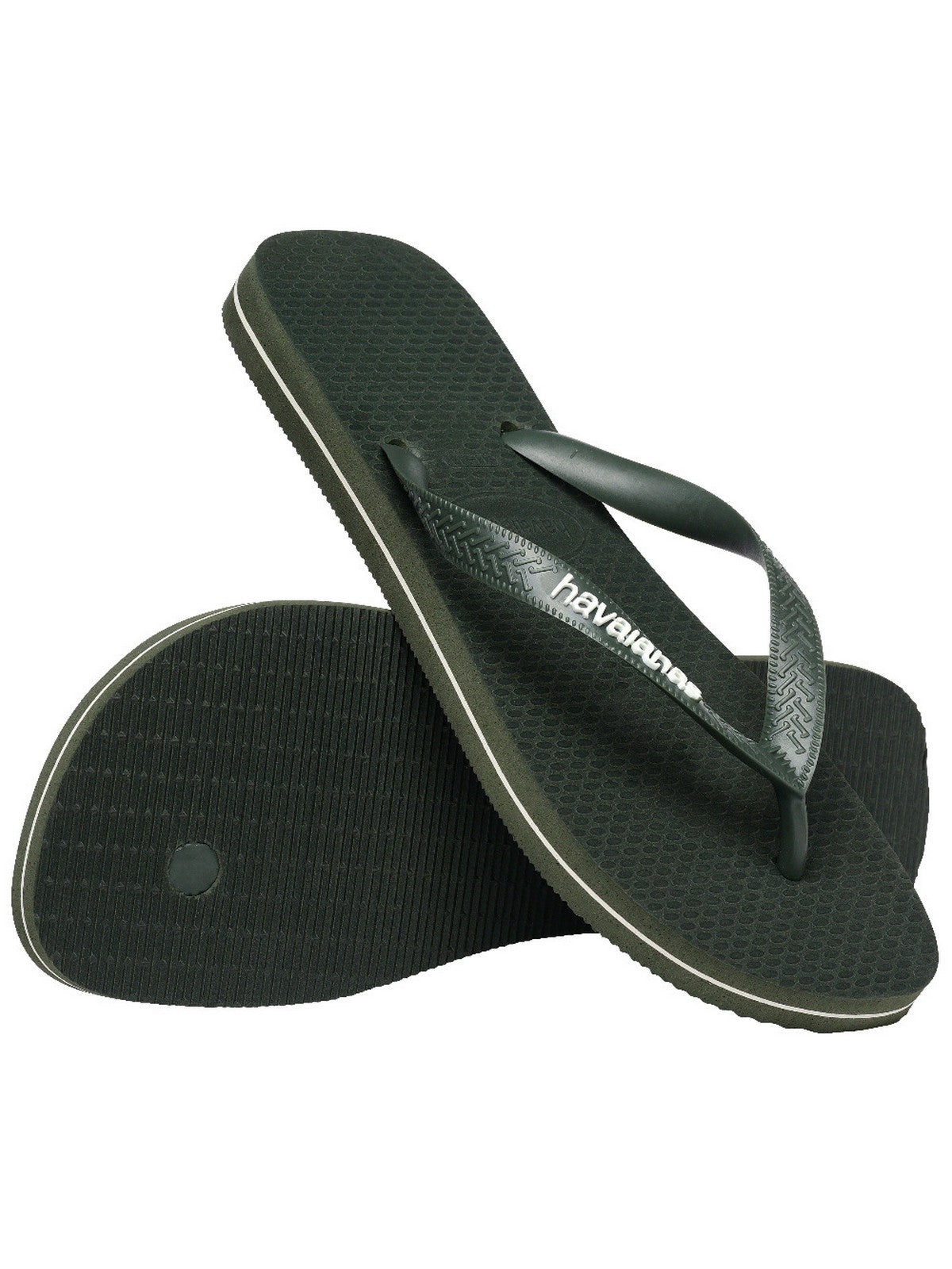 HAVAIANAS Infradito Uomo Hav. Top rubber Logo filette 4148756.4896 Verde gioboutiqueweb