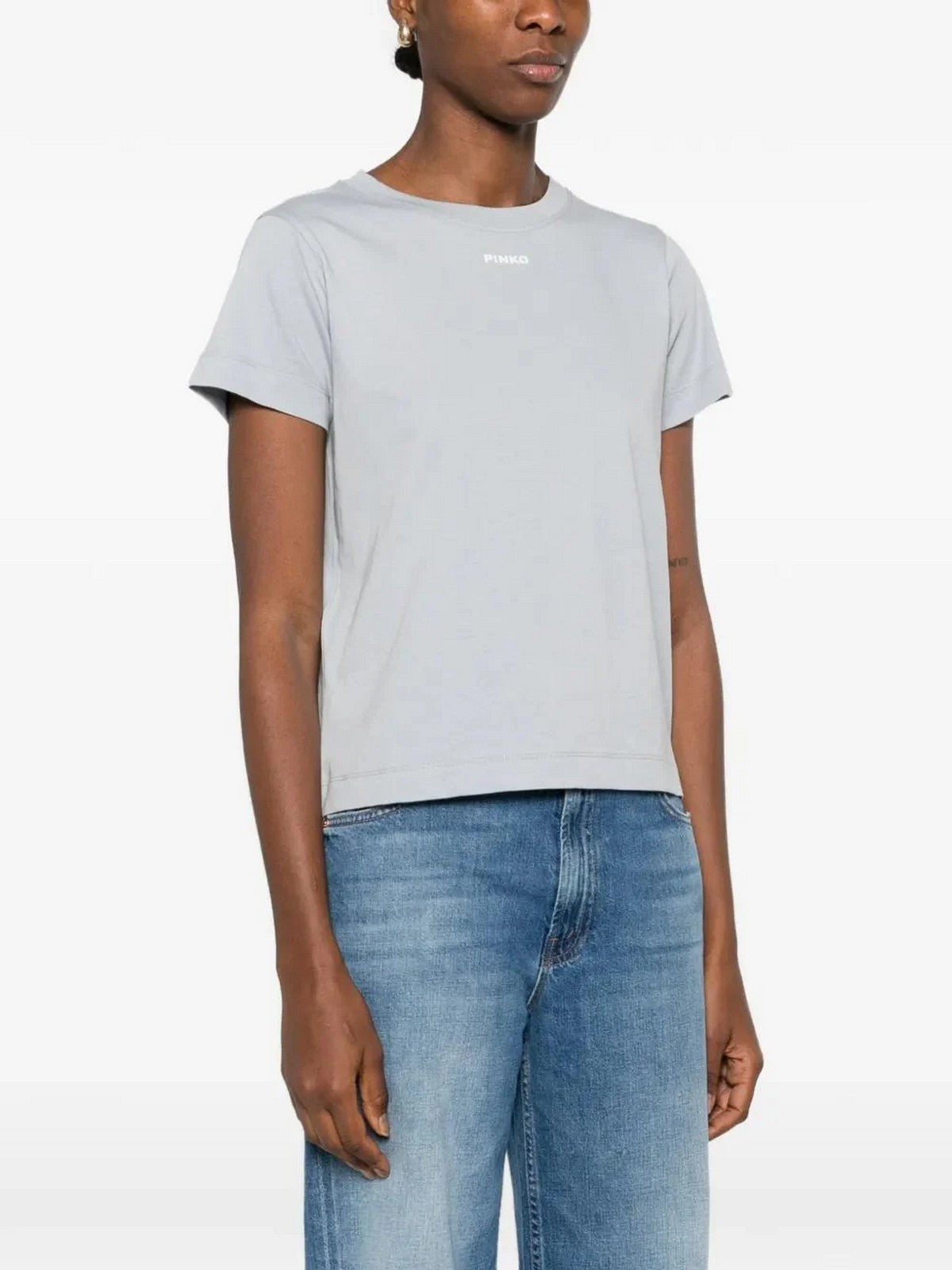 PINKO T-shirt Donna BASICO T-SHIRT 100373-A34F E87 AZZURRO ARONA