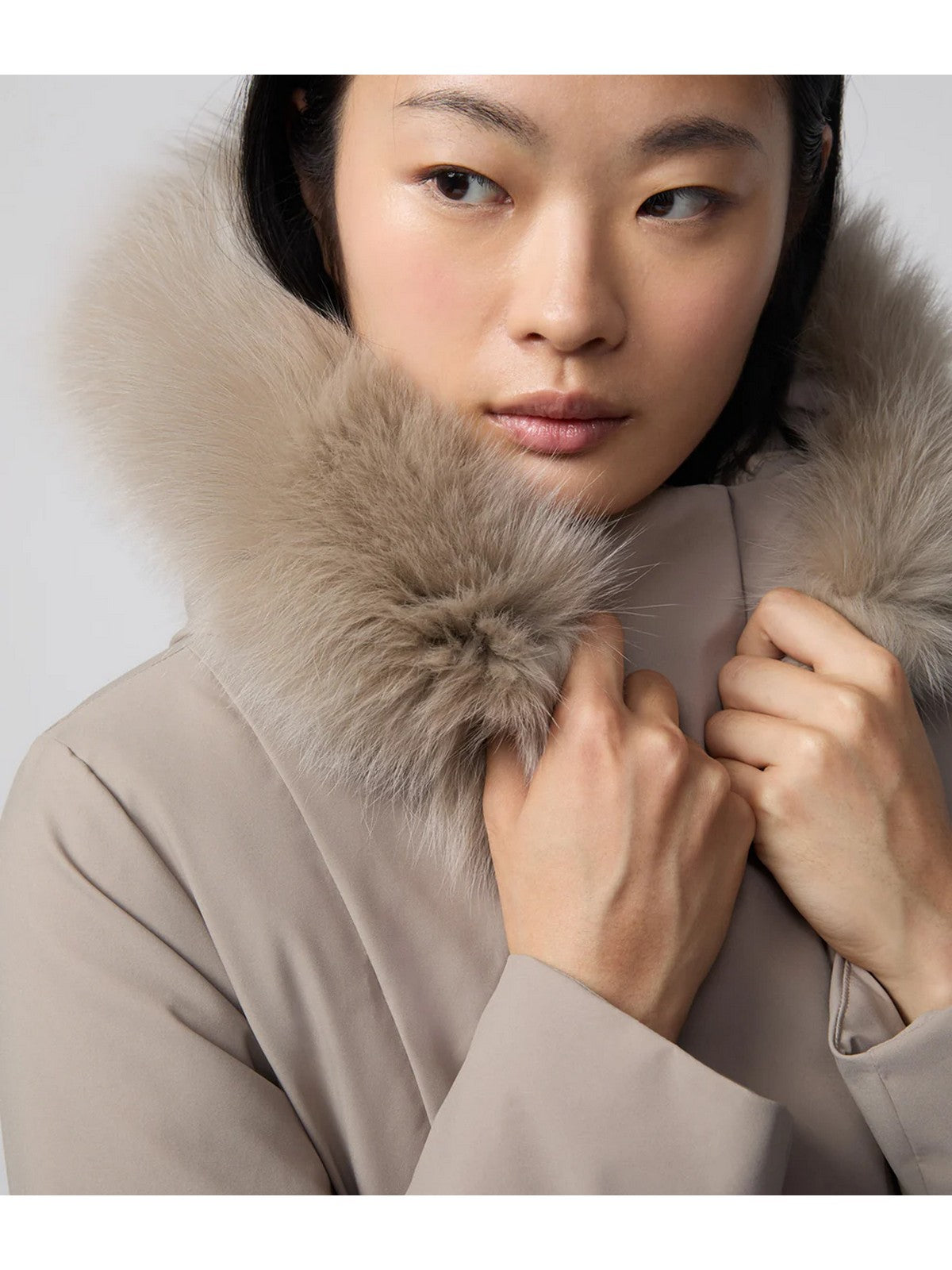 REFRIGIWEAR Piumino Donna LADY TECH/1 FUR JACKET W99108 XT3790 A00220 NEW BEIGE