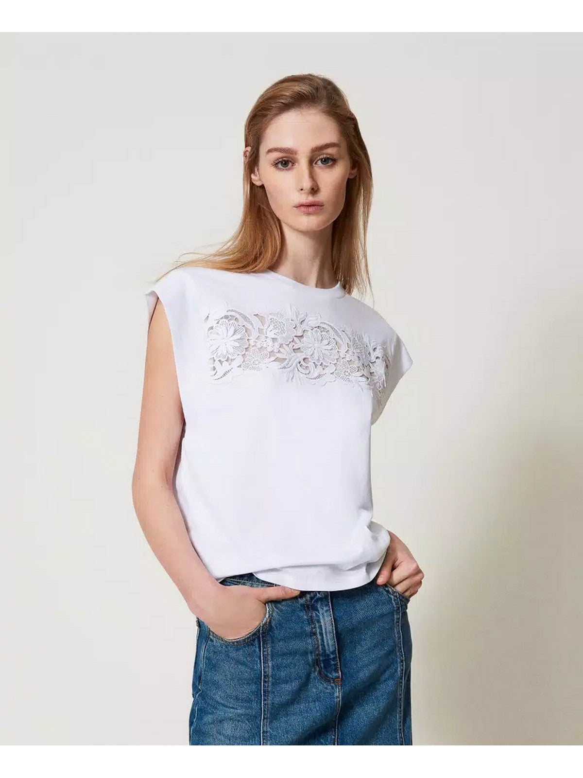 TWINSET T-shirt Donna  251TP2073 00001 Bianco gioboutiqueweb