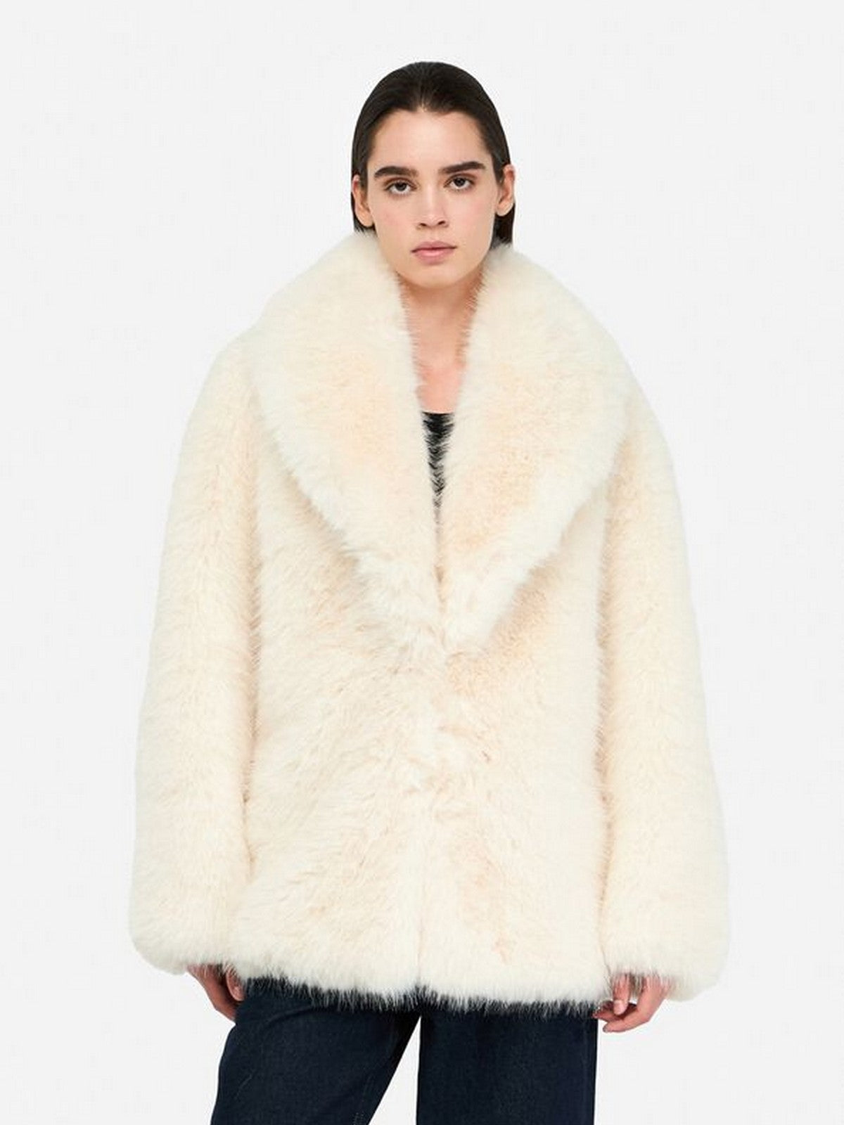 LIU JO BLACK Pelliccia Donna  CF5186E1031 X0718 Latte light