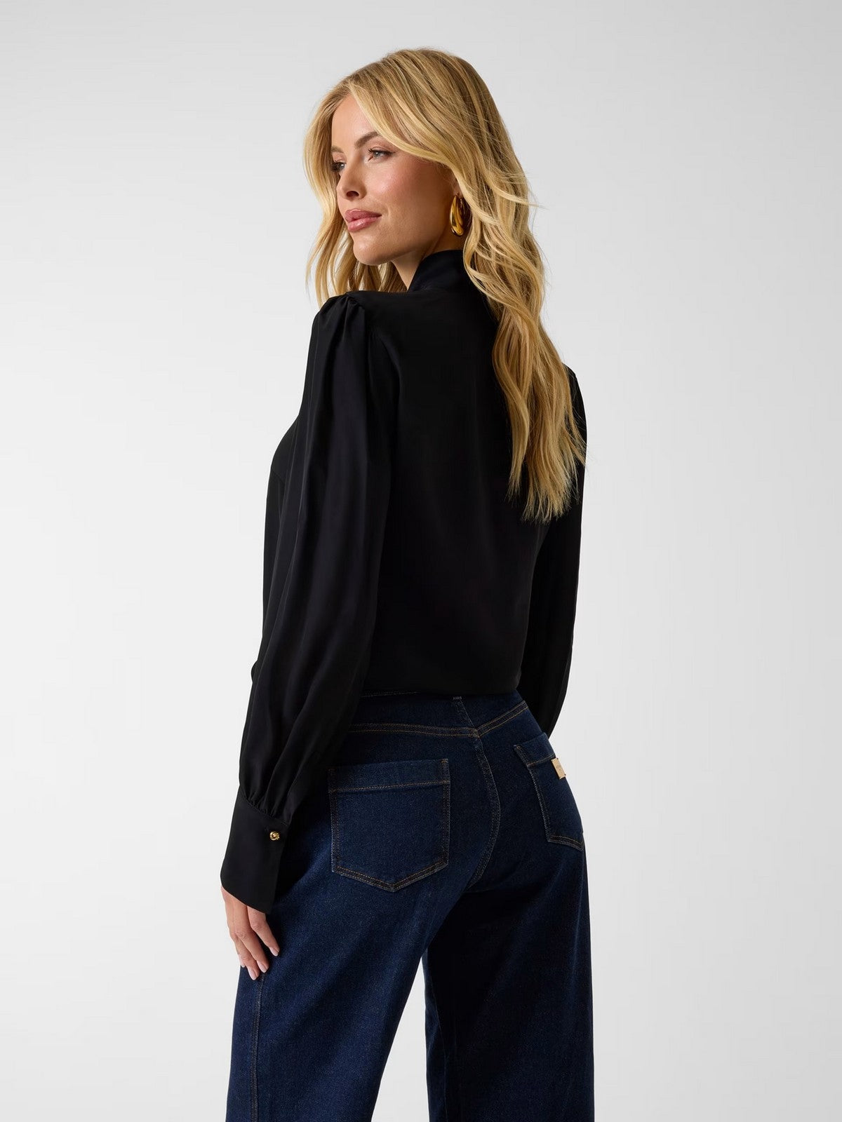 MARCIANO Blusa Donna FAITH LS TIE BLOUSE 6RGH15 7443A JBLK Jet Black A996
