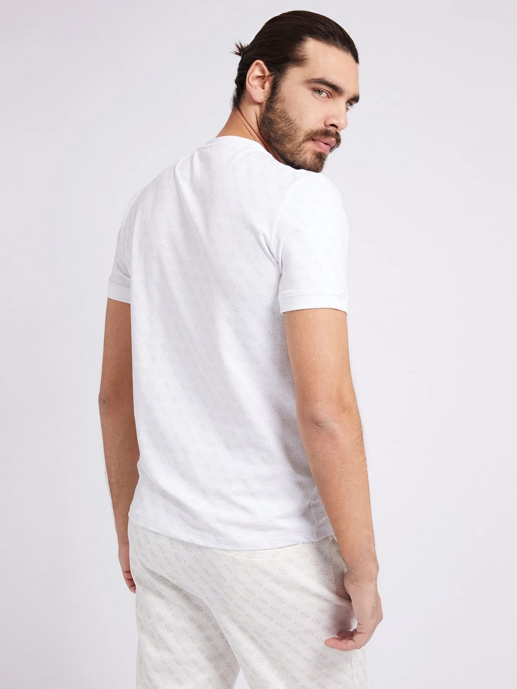 GUESS SPORT T-Shirt e Polo Uomo  Z2BI09 J1314 P05N 4G AOP PURE WHITE