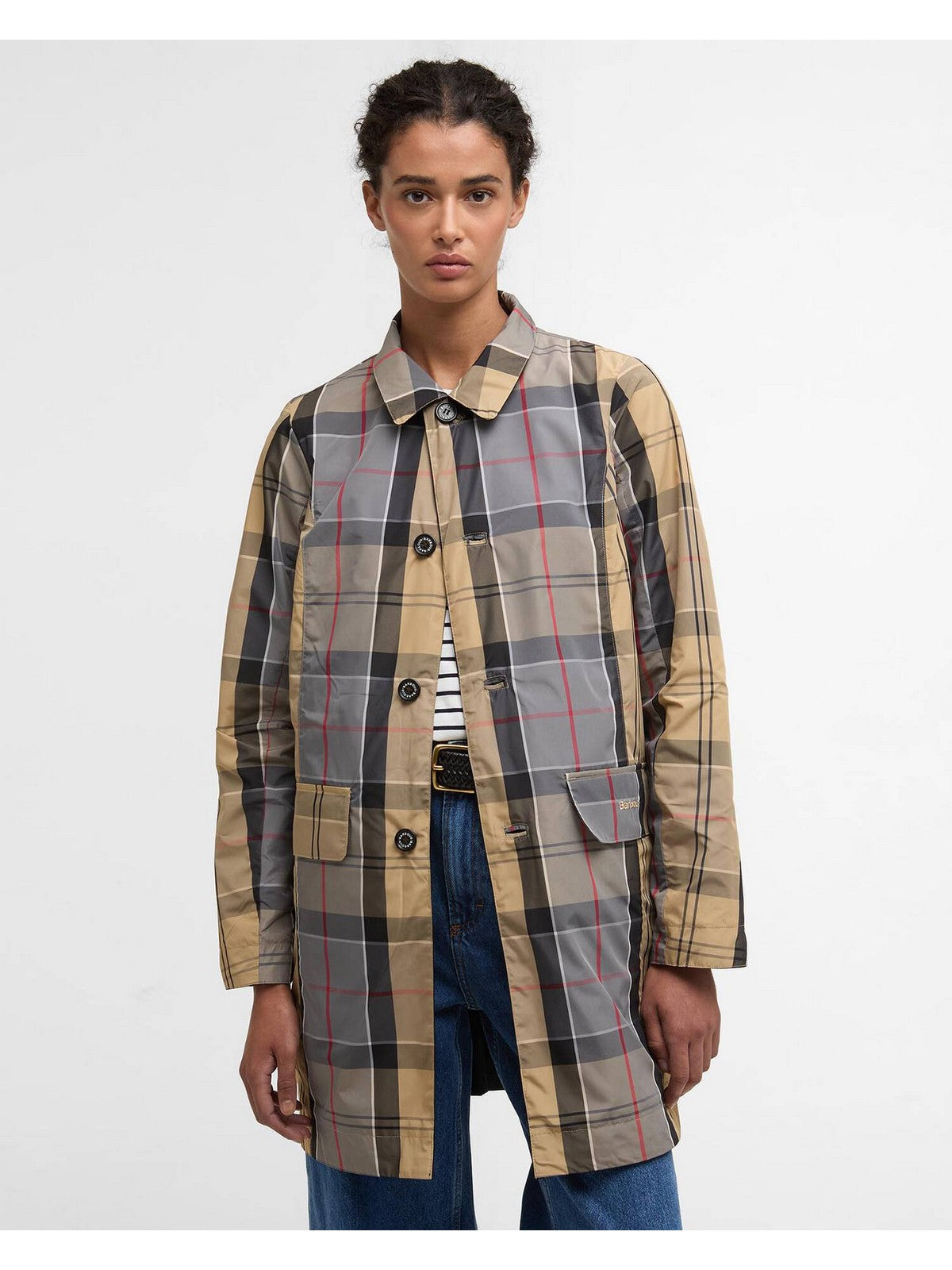 BARBOUR Giubbino Donna BABBITY SHOWERPROOF LSP0233 BK11 BLACK/DRESS TARTAN