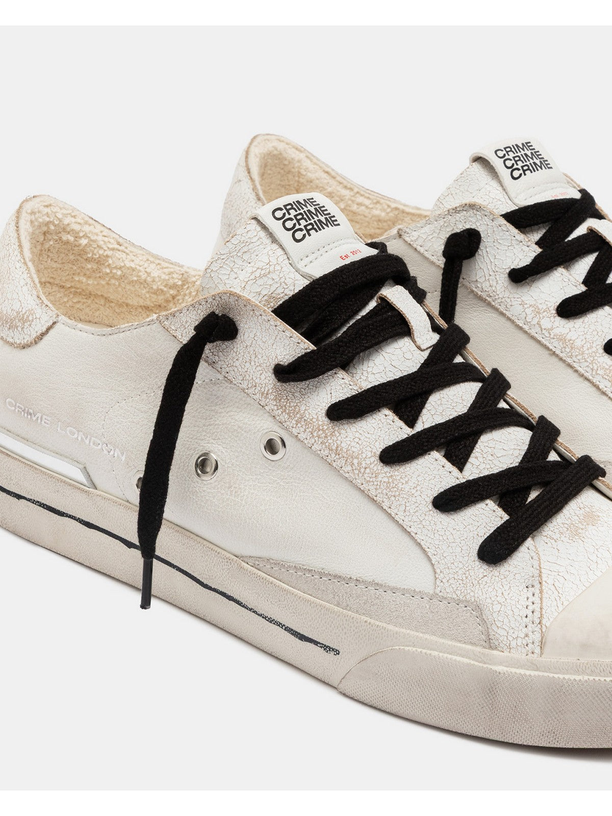 CRIME LONDON Sneaker Uomo RECUT LOW WORE YESTERDAY 14130PP7 10 WHITE