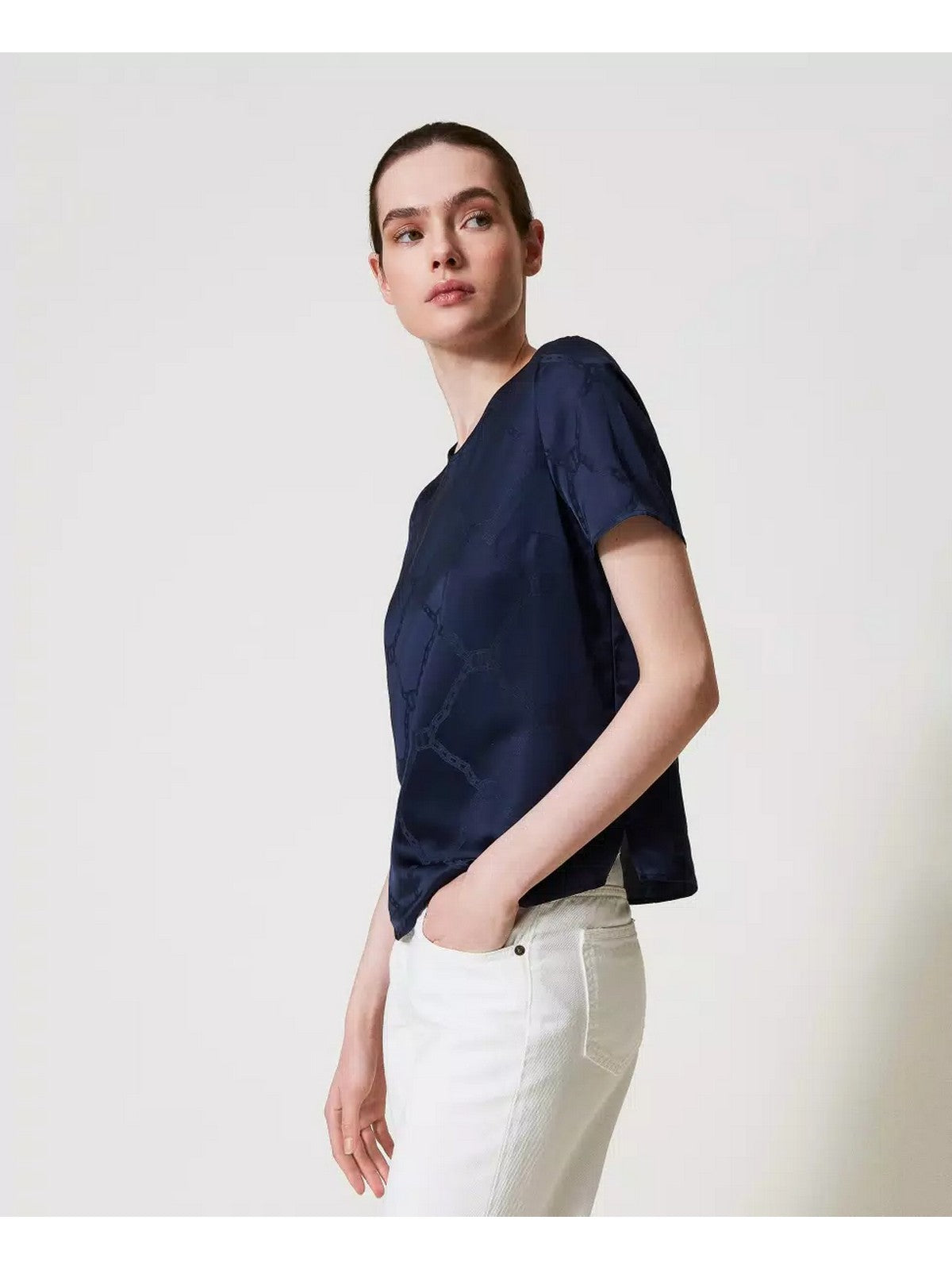 TWINSET Blusa Donna  251TP2012 00384 Blu gioboutiqueweb