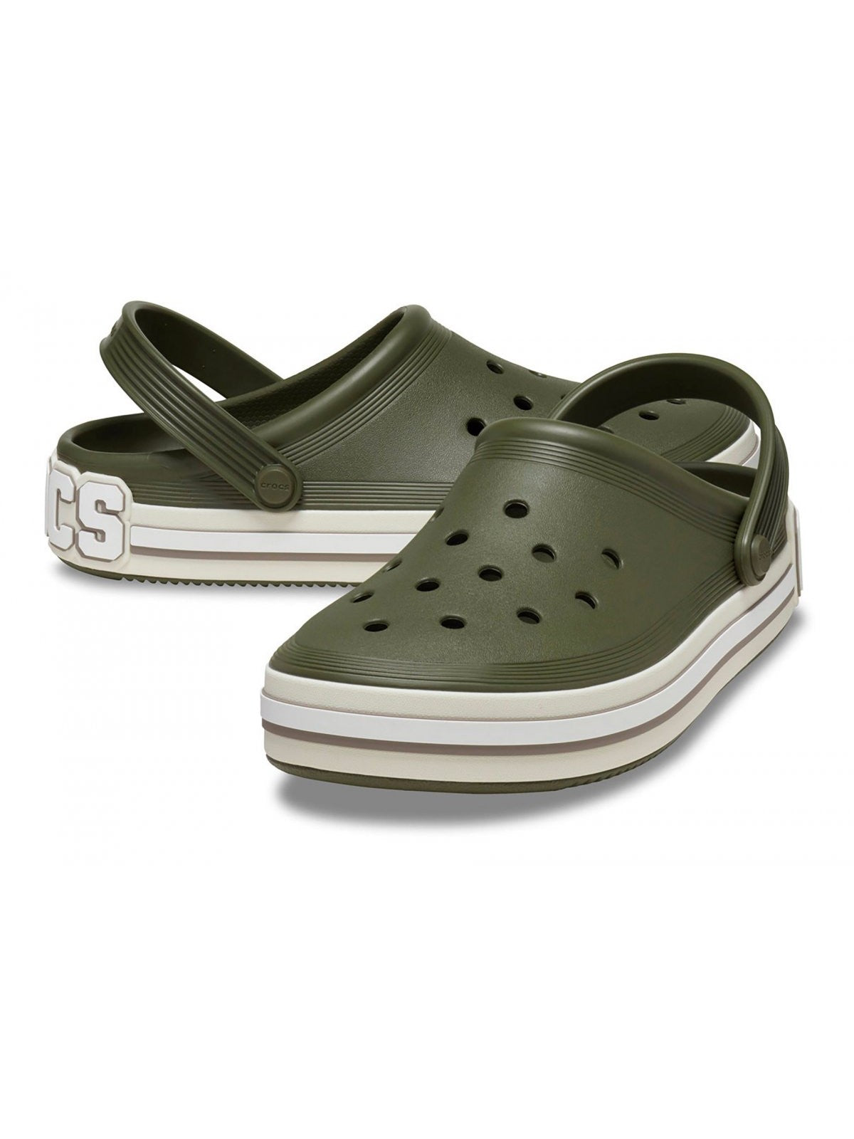 CROCS Pantoufle Mixte Adulte Off Court Logo Clog 209651 309 Vert