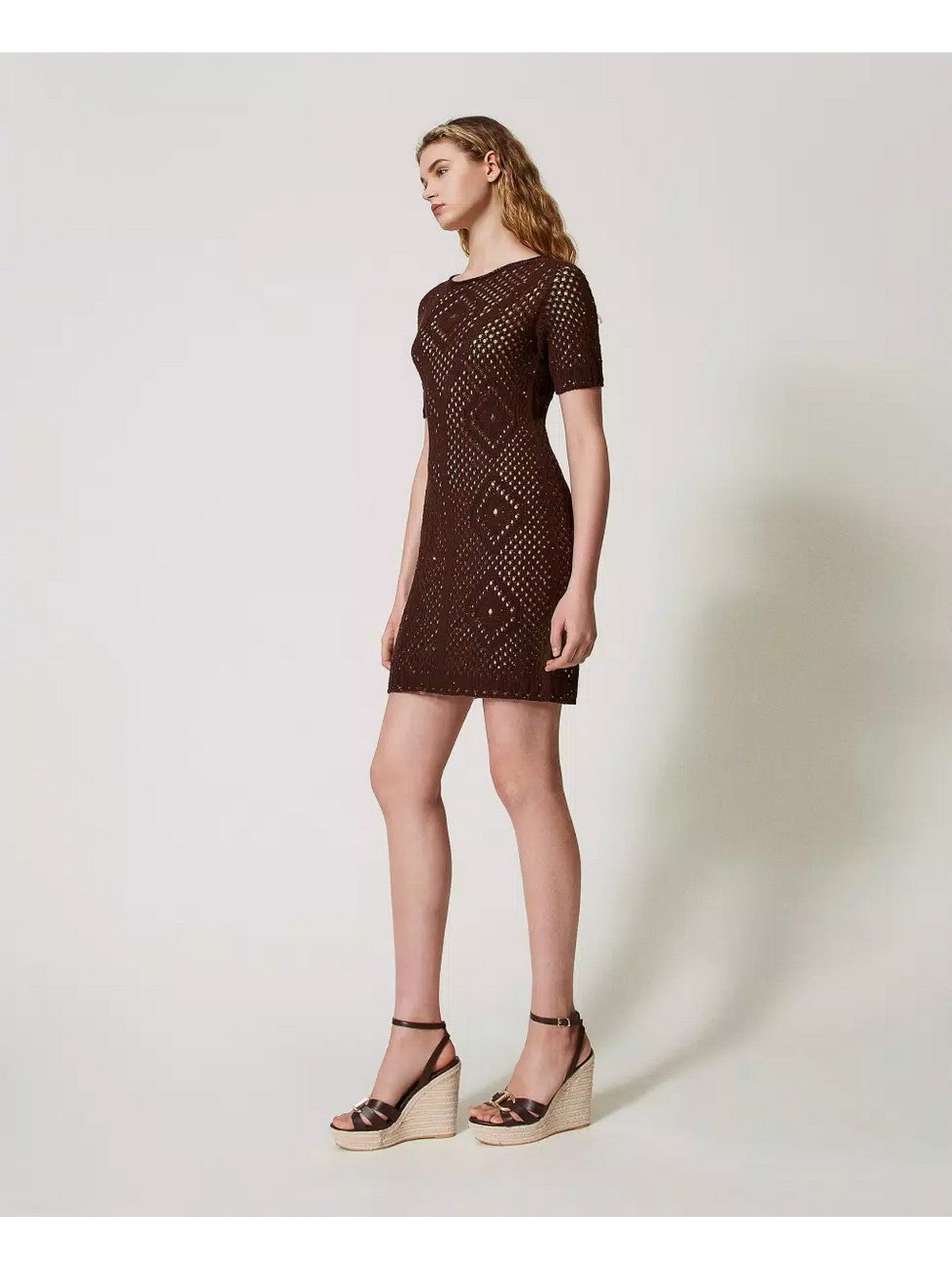 TWINSET Zeppa Donna  251TGT092 10780 Marrone gioboutiqueweb