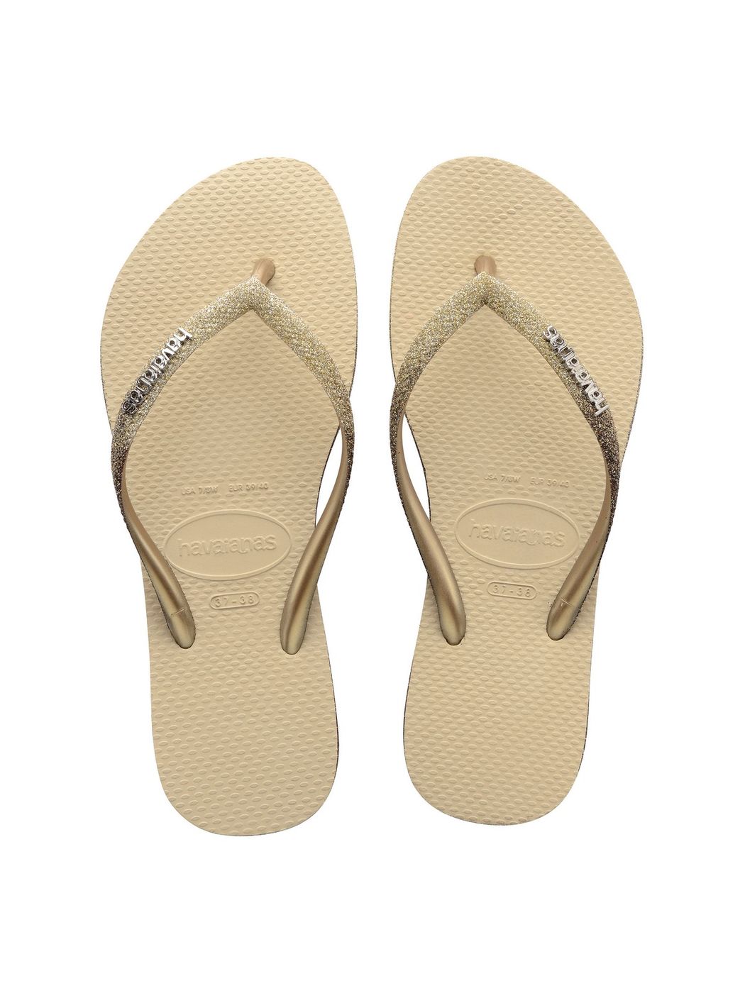 Havaianas flip flops woman Slim sparkle me fc 4146093.0154 beige