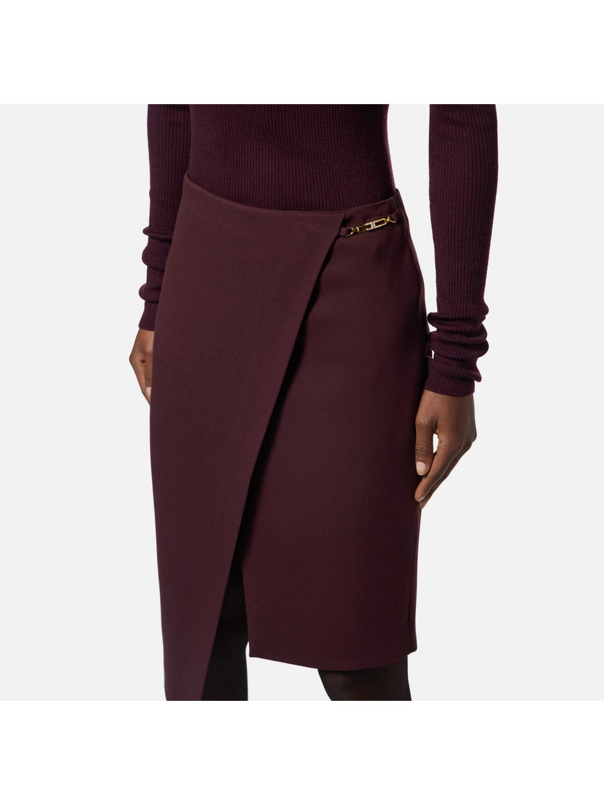 ELISABETTA FRANCHI Gonna Donna  GO13556E2 EA4 MERLOT gioboutiqueweb