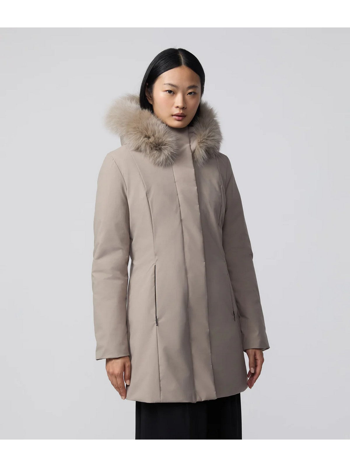 REFRIGIWEAR Piumino Donna LADY TECH/1 FUR JACKET W99108 XT3790 A00220 NEW BEIGE