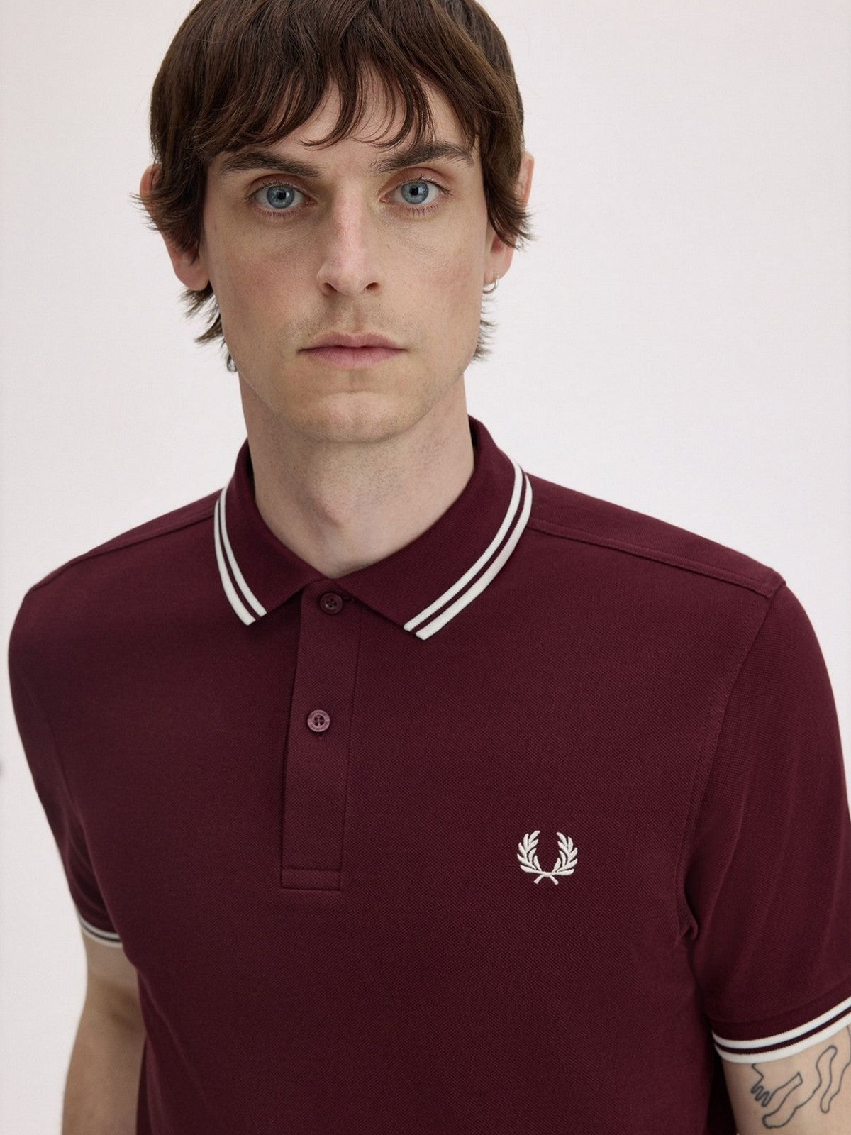FRED PERRY Polo Uomo FP TWIN TIPPED FRED PERRY SHIRT FP-M3600P-57 597 OXBLOOD