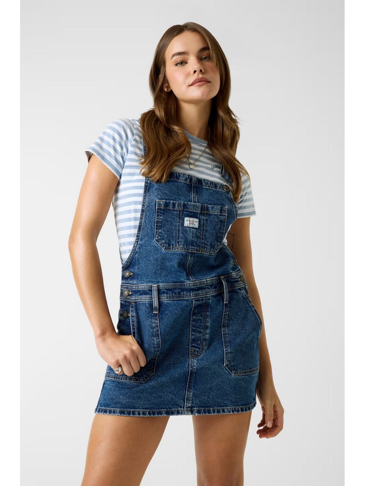 GUESS Abito Donna GJ OVERALL DRESS W6GK25 D5M4O GVMU GJ VEIN MEDIUM USED