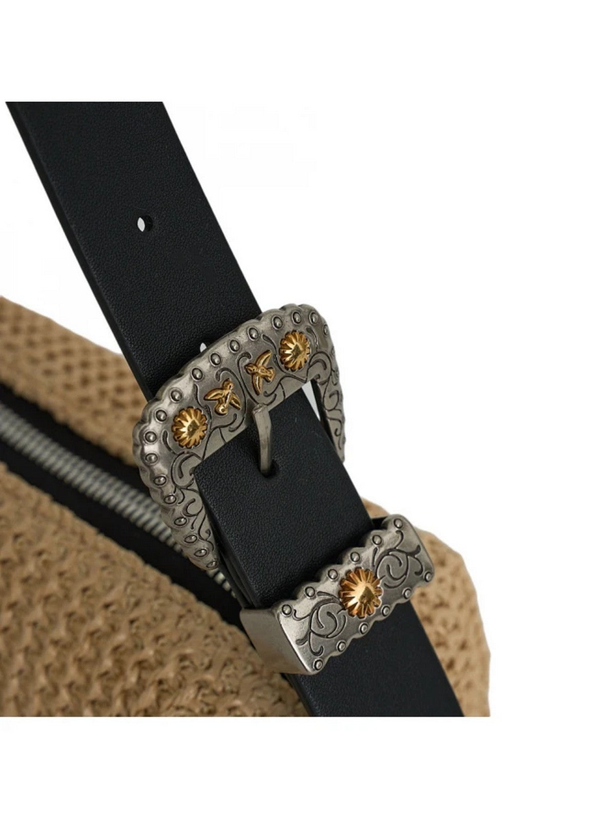 PINKO Borsa Donna BAULETTO TRITTICO RAFIA + VITE 106661-A391 HZ3O PAGLIA/NERO-OLD SILVER