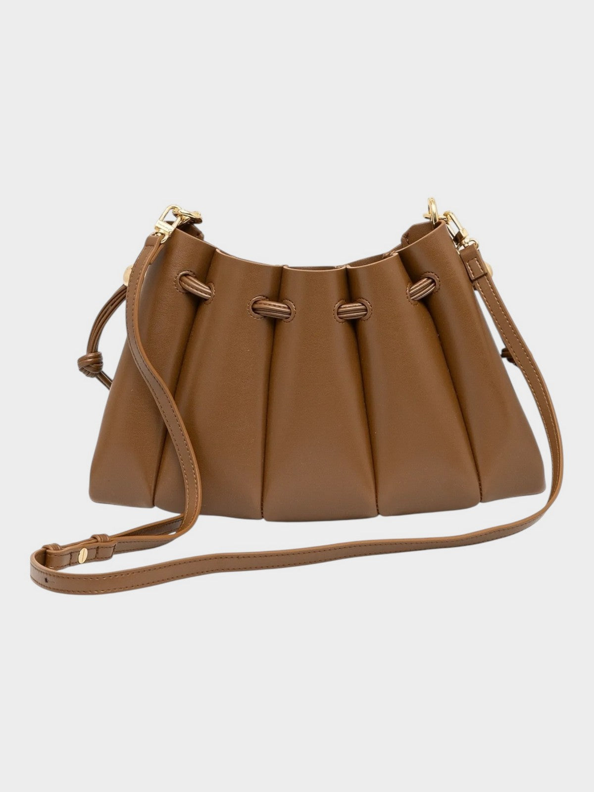 THEMOIRè Calipso crossbody vegan fabric bag brown eco-friendly design 