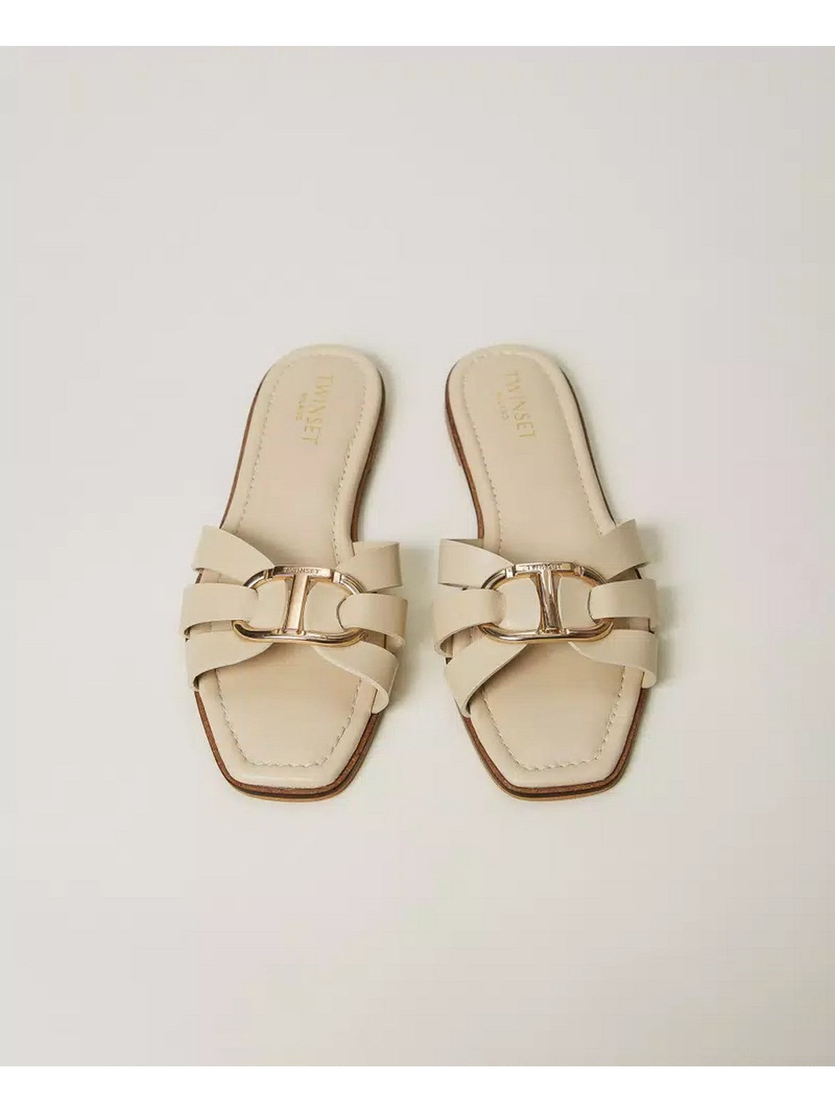 TWINSET Ciabatta Donna  251TGT090 11640 Beige gioboutiqueweb