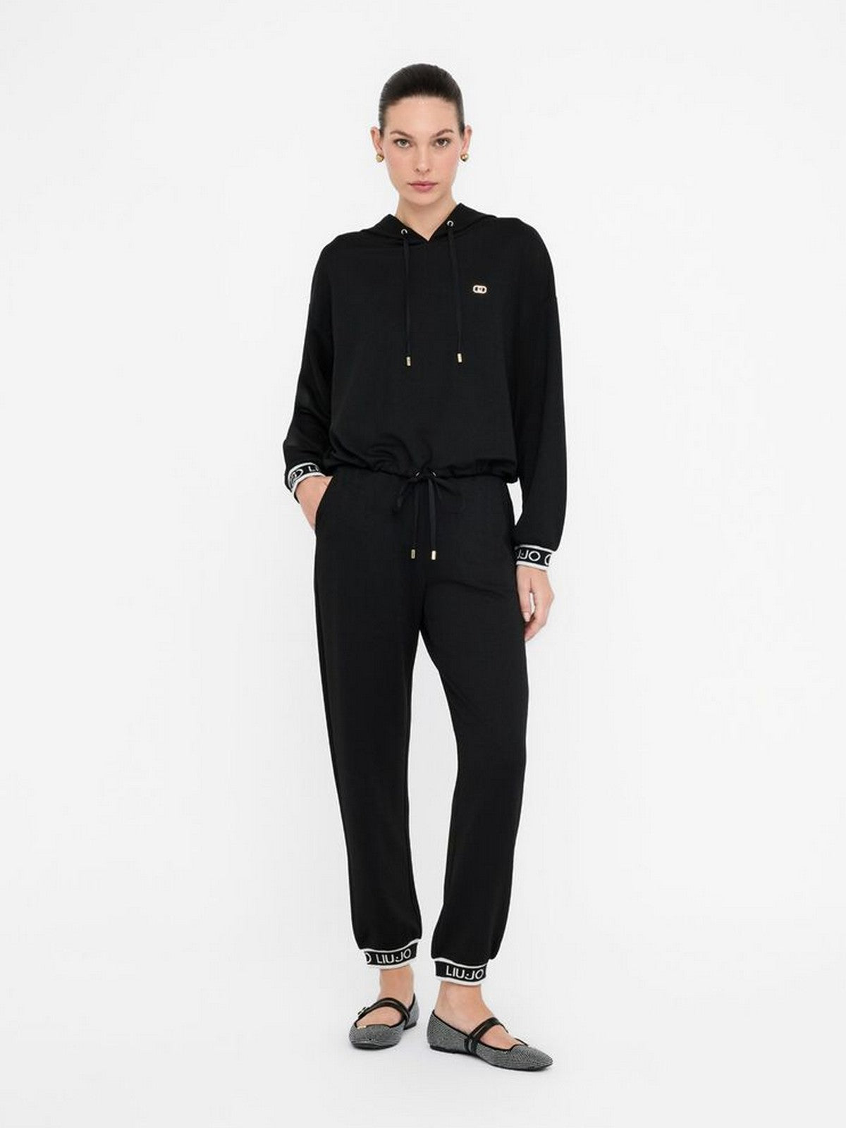 LIU JO SPORT Felpa Donna  TF5285J4747 R9342 Nero/nero lux