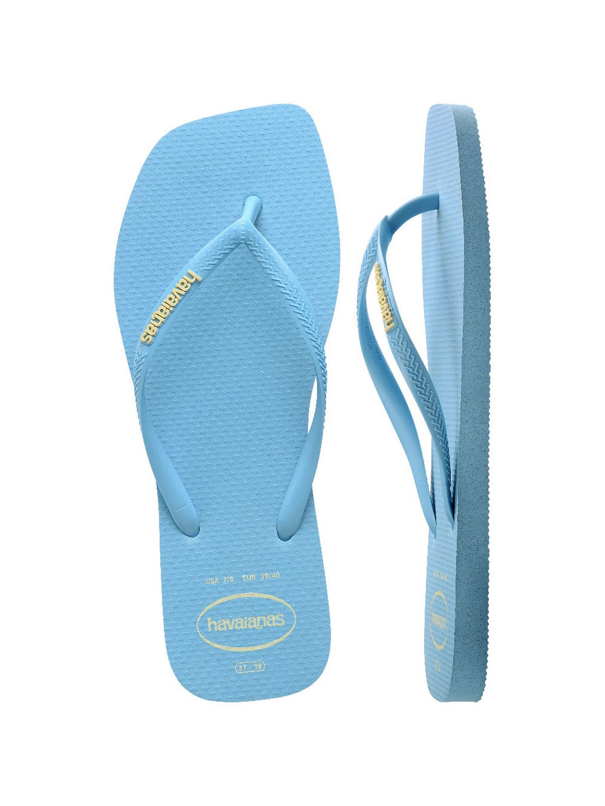 HAVAIANAS Infradito Donna Hav. Slim square logo pop up 4148959.1056 Blu gioboutiqueweb