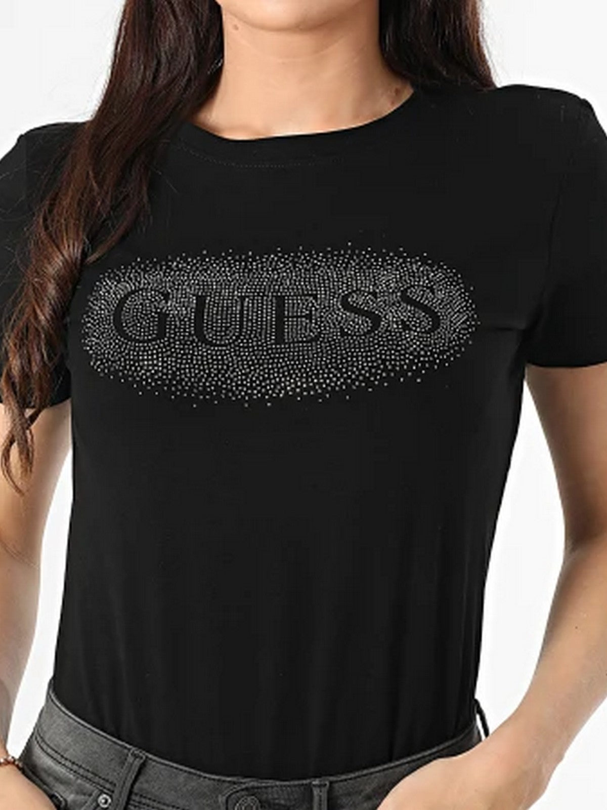 GUESS SPORT T-shirt Donna  V5YI08 J1314 JBLK Jet Black A996