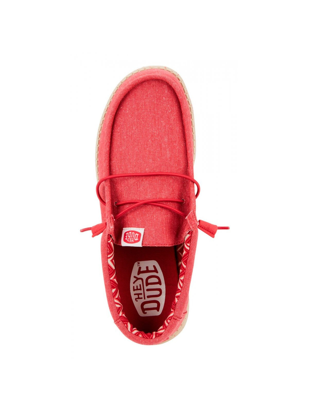 HEY DUDE Mocassin Homme Wally Canvas HD.40700 6VF Rouge